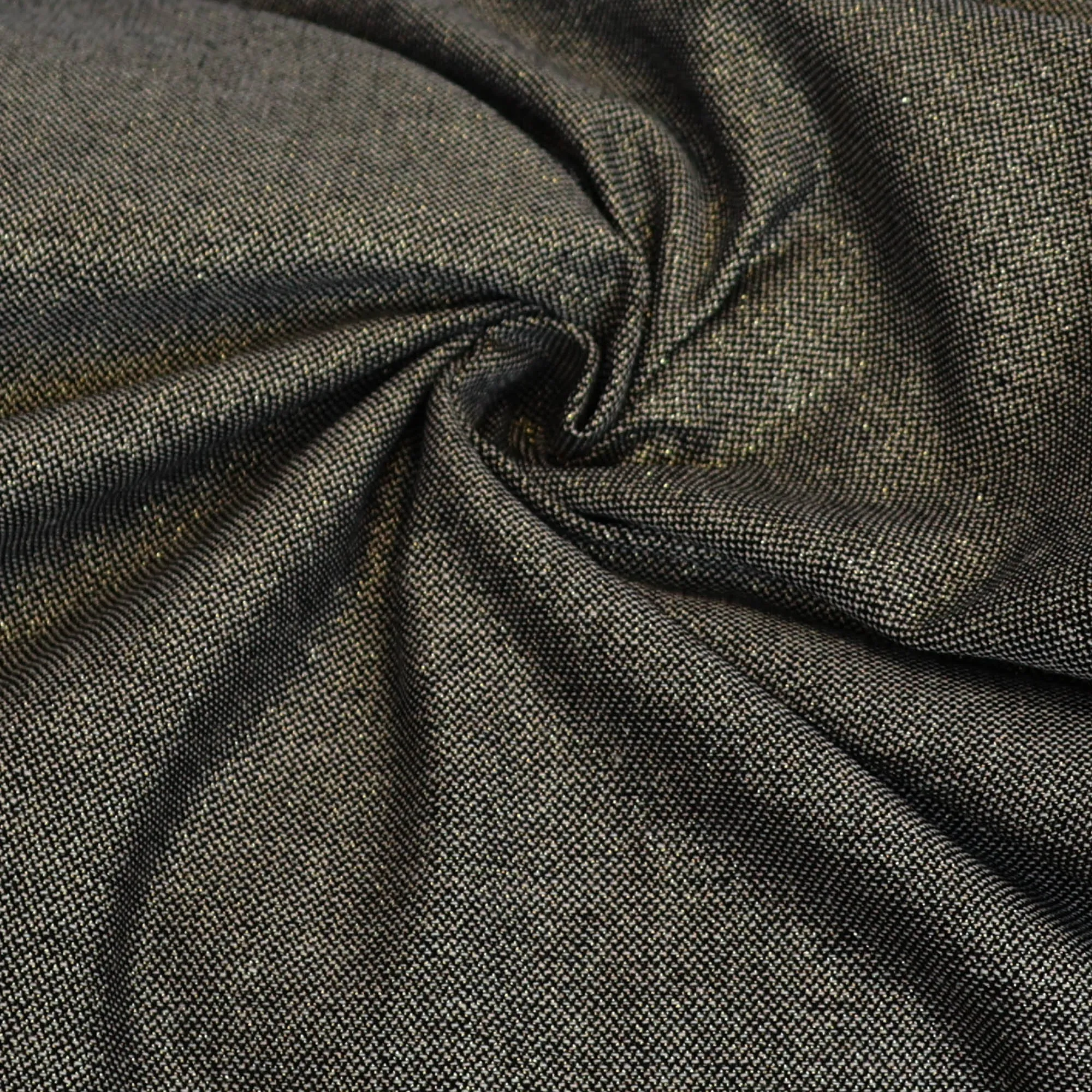 Stretch katoenmengeling grijs met glitter - A La Ville