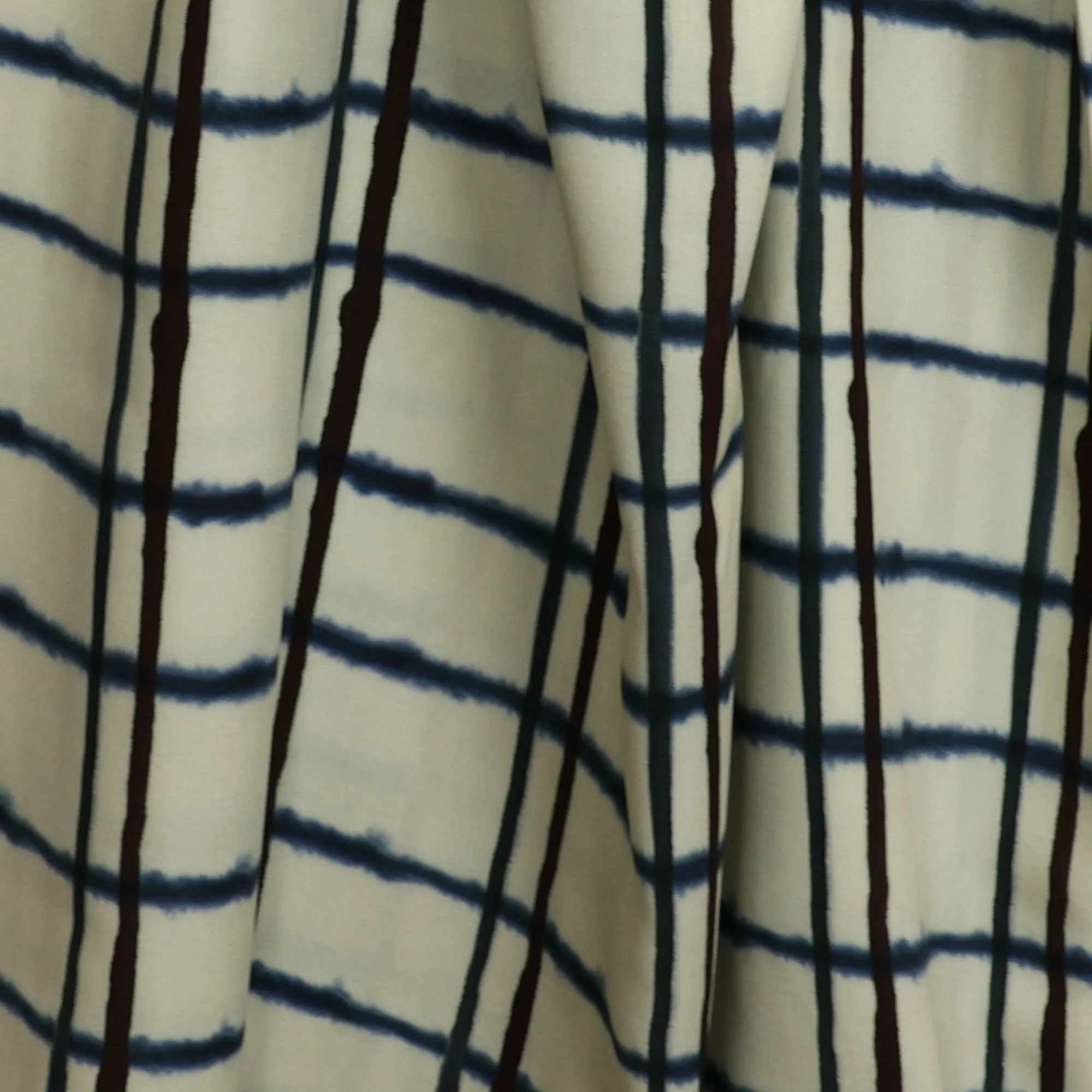 Viscose gebroken wit geruit - Burda