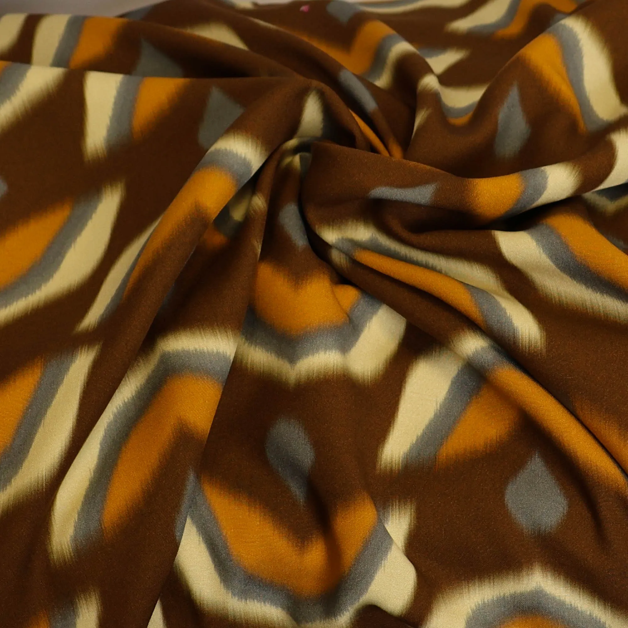 Viscose roest met patroon - A La Ville