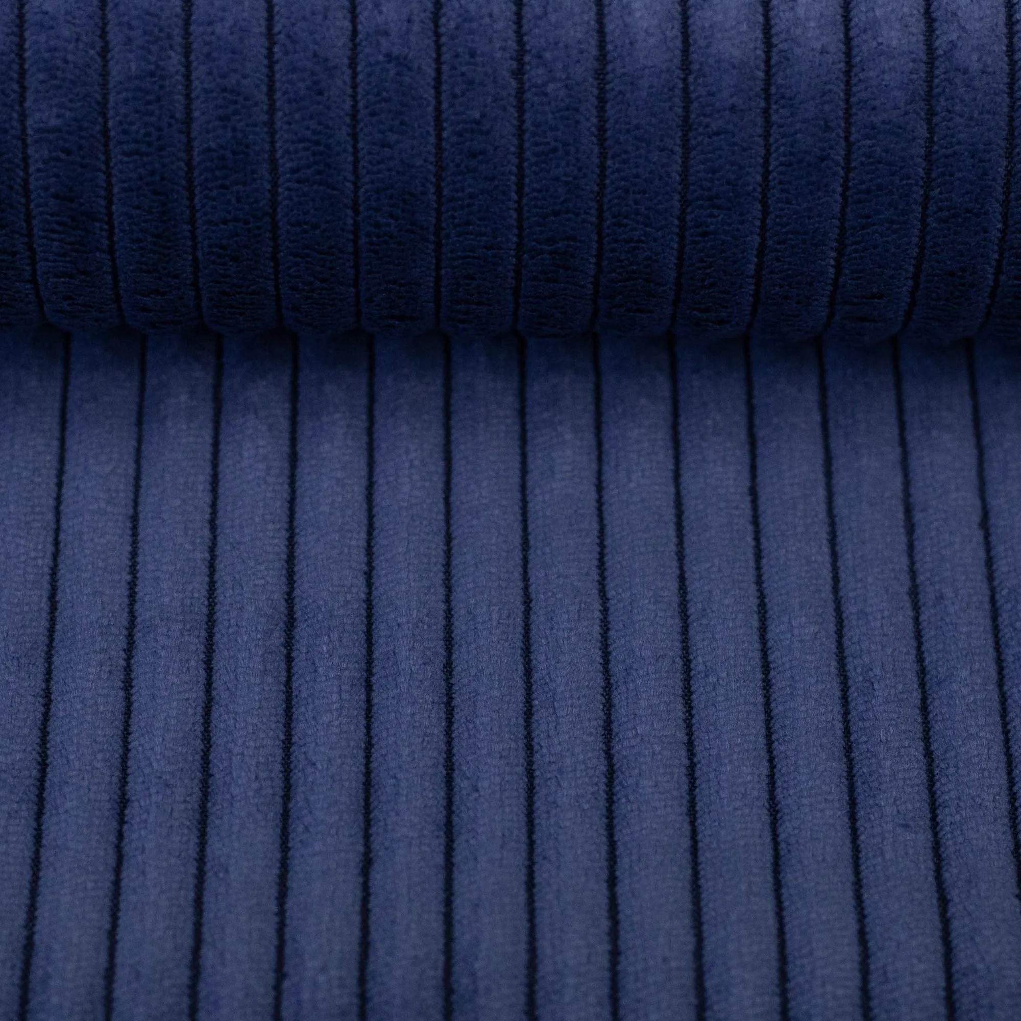 Harde ribfluweel donkerblauw