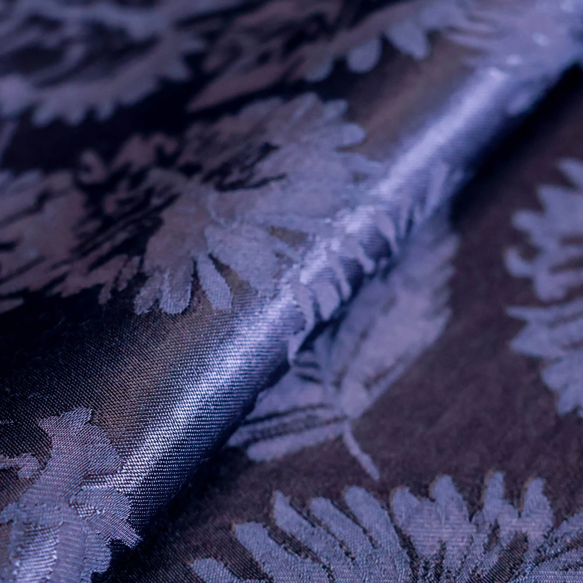 Viscose mengeling blauw met bladeren - A La Ville