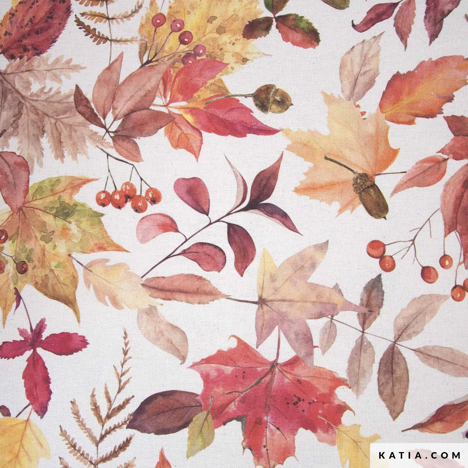canvas-ecru-met-herfstbladeren---katia/18722