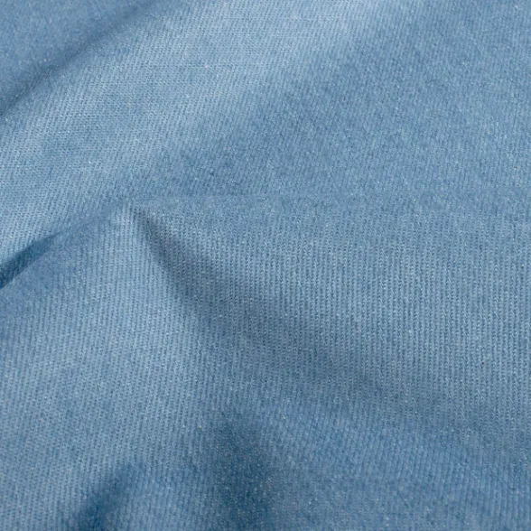 Zware denim effen lichtblauw