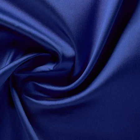 Polyester zijde mikado kobaltblauw - Lorré