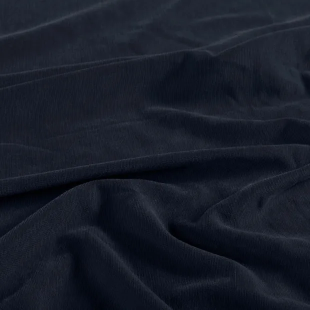 Viscosetricot effen marineblauw