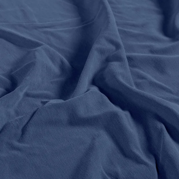 Viscosetricot effen staalblauw