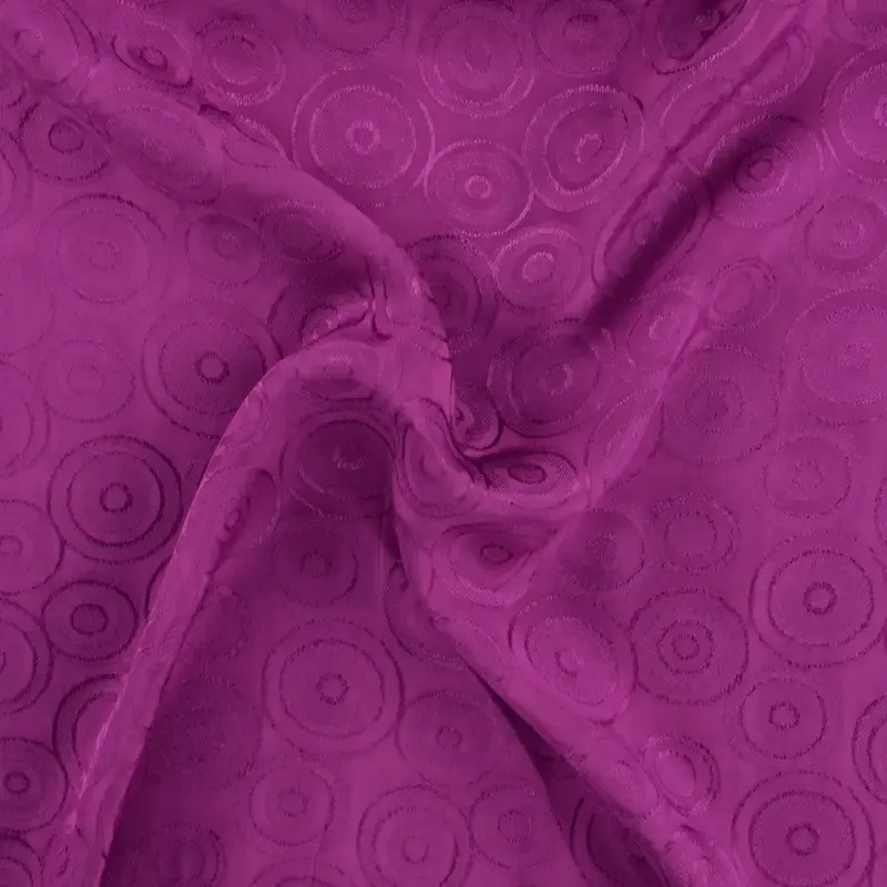 Jacquard fuchsia met cirkelpatroon