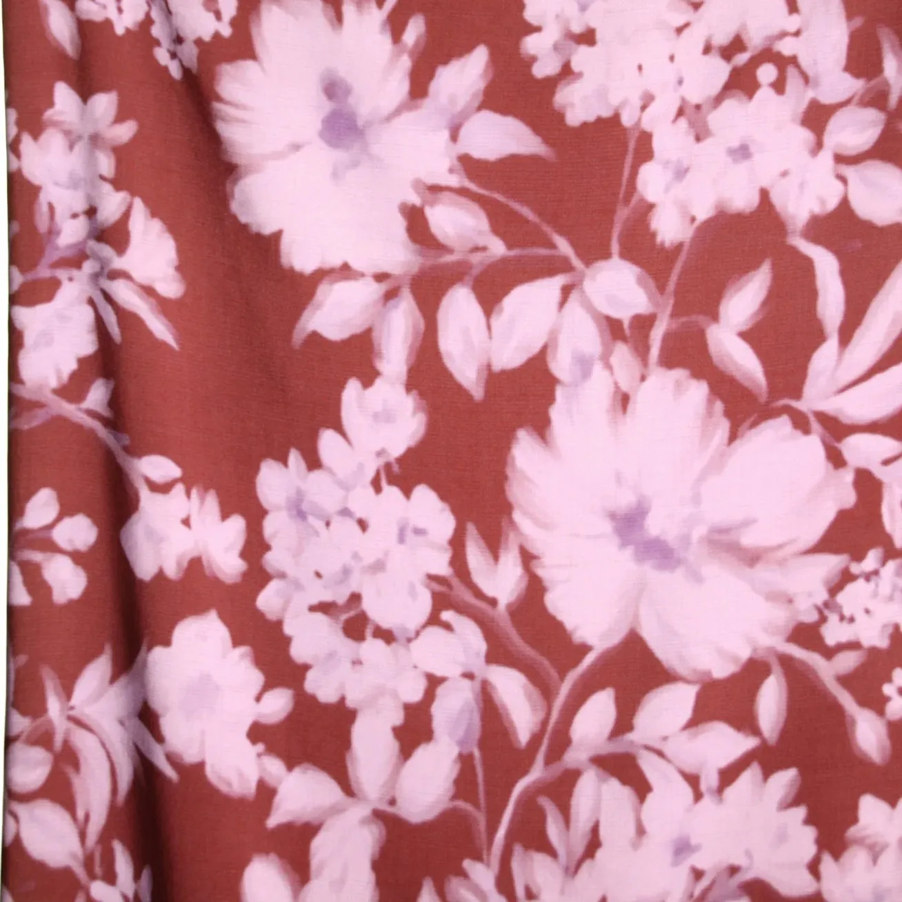 Lila bloemen viscose  - Atelier Jupe