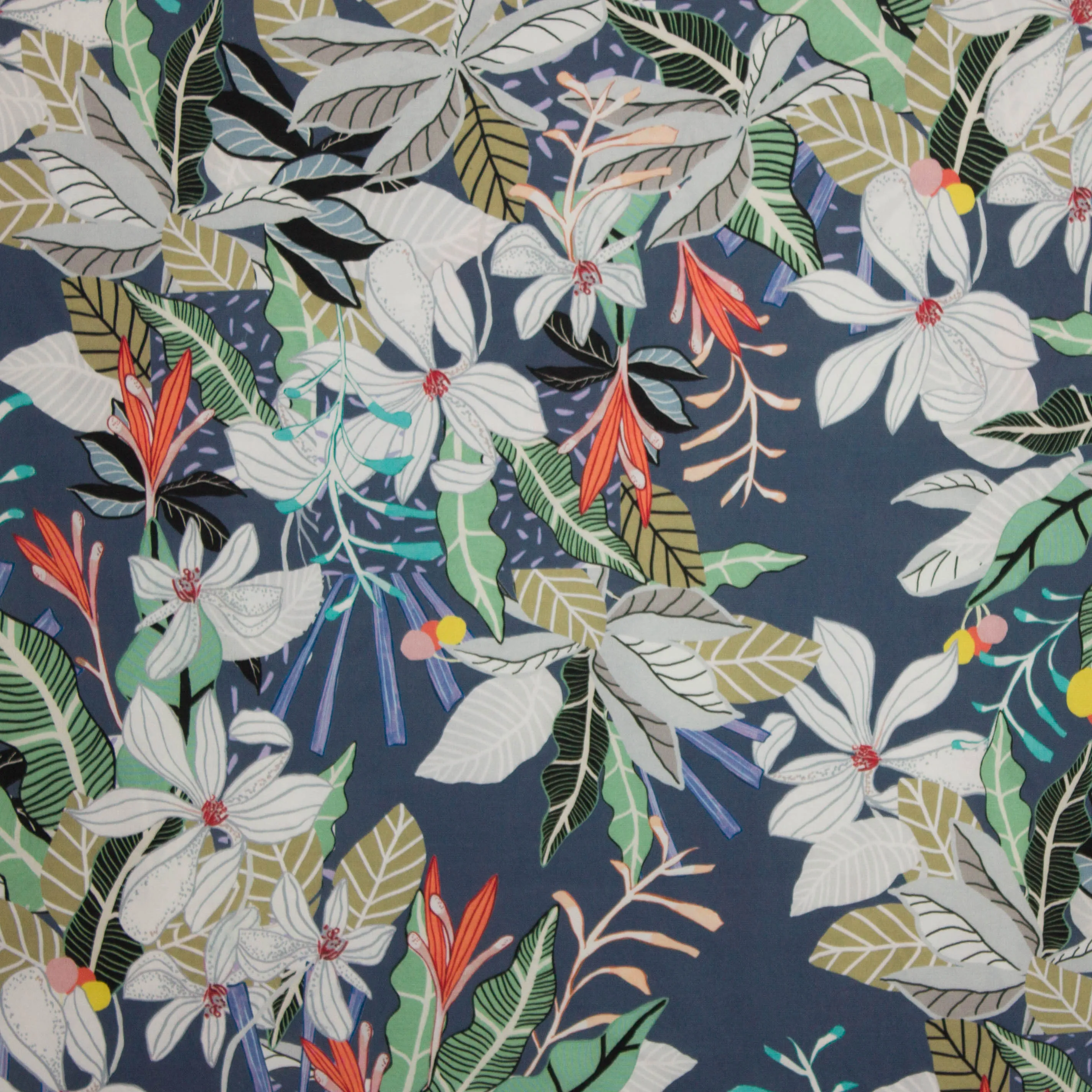 Viscose bloemen motief