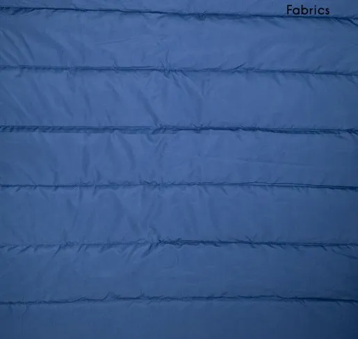 Gewatteerde stof–blauw