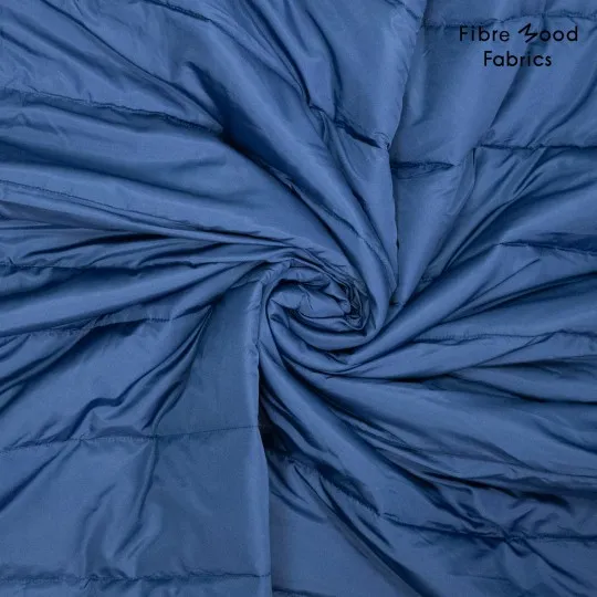 Gewatteerde stof–blauw