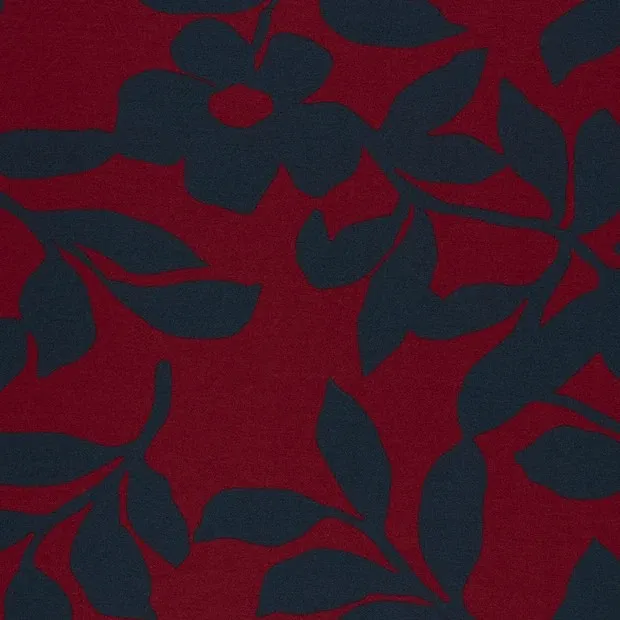 Punta di Roma stof bedrukt Abstract Bordeaux