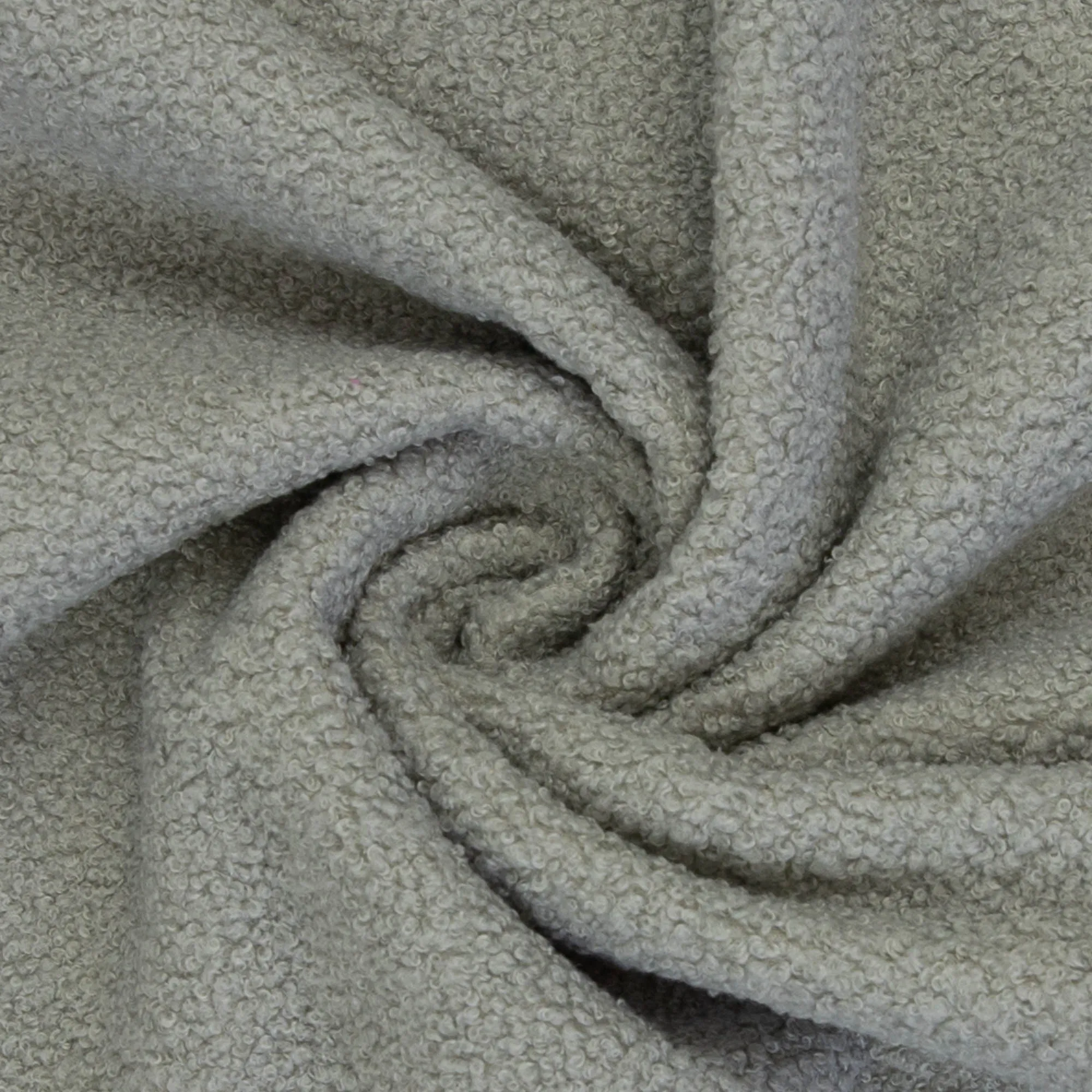 Teddy double fleece licht grijs heavy 390gr/m²