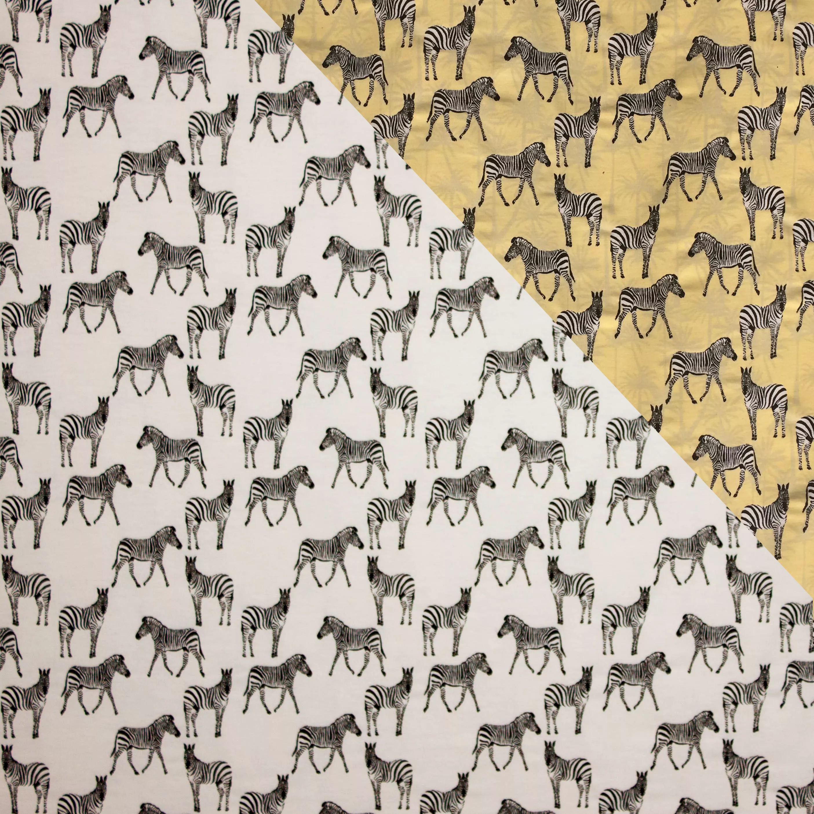 Kleur veranderende tricot met zebra motief