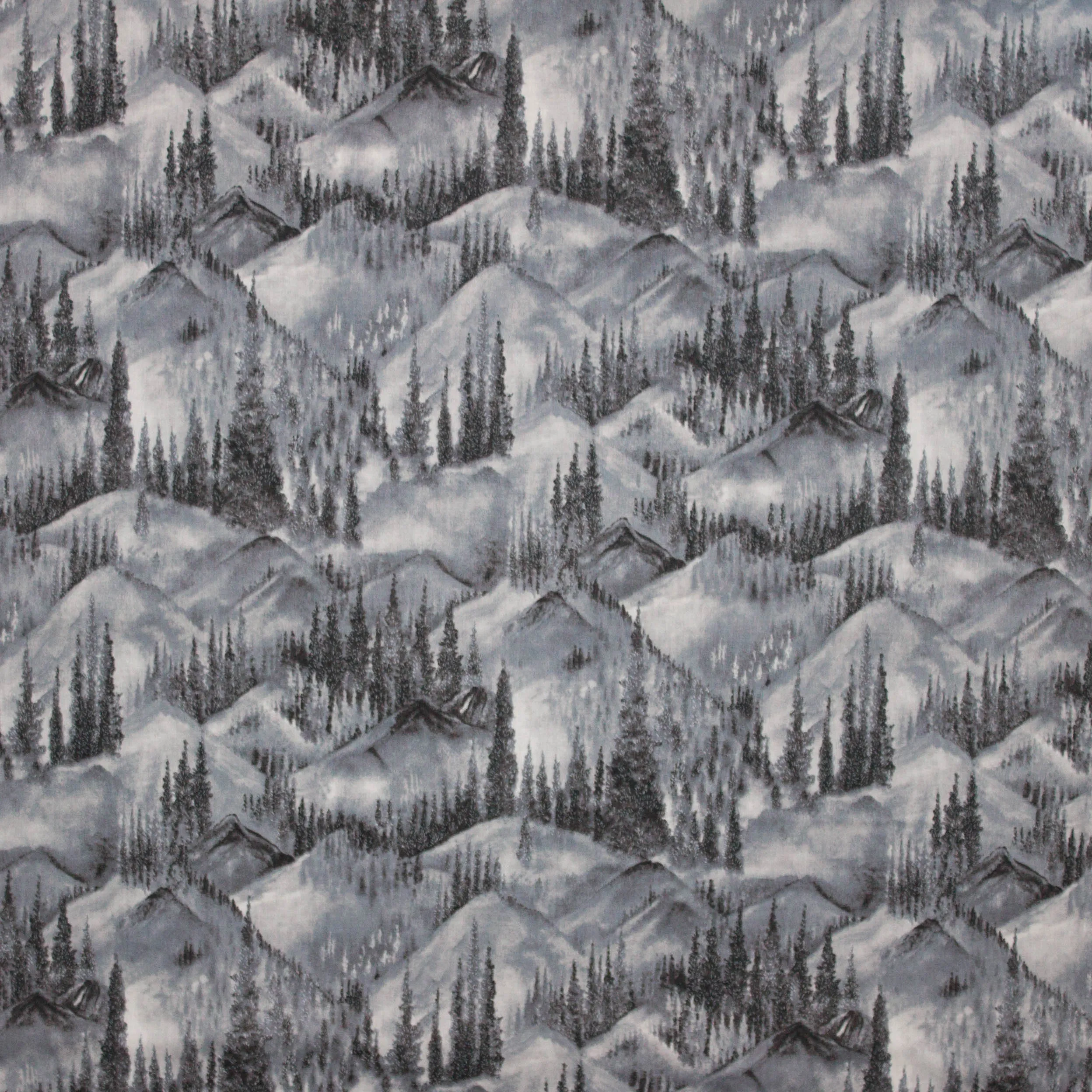 Landschap quilt mistige bergen