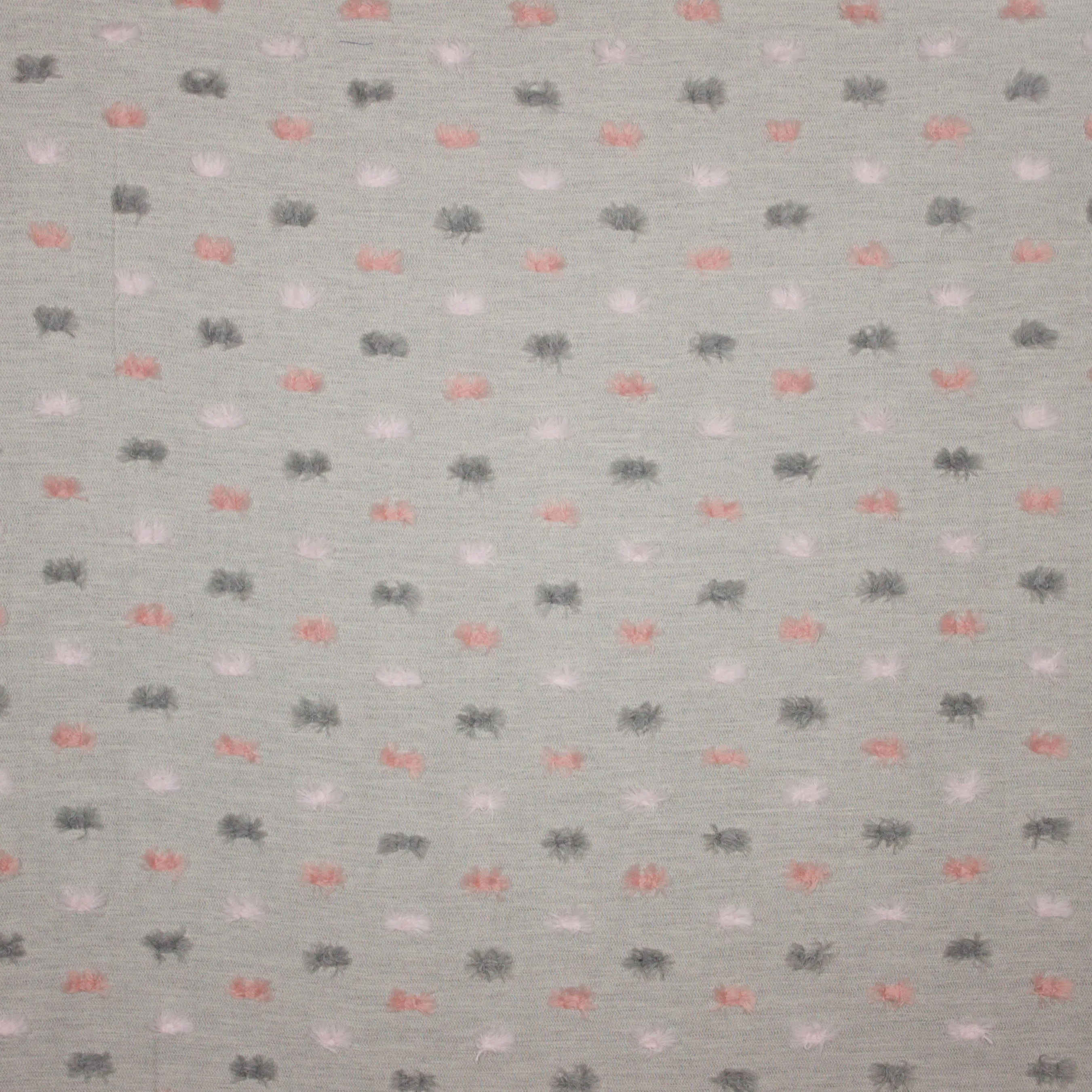Grijze viscose met pluisjes