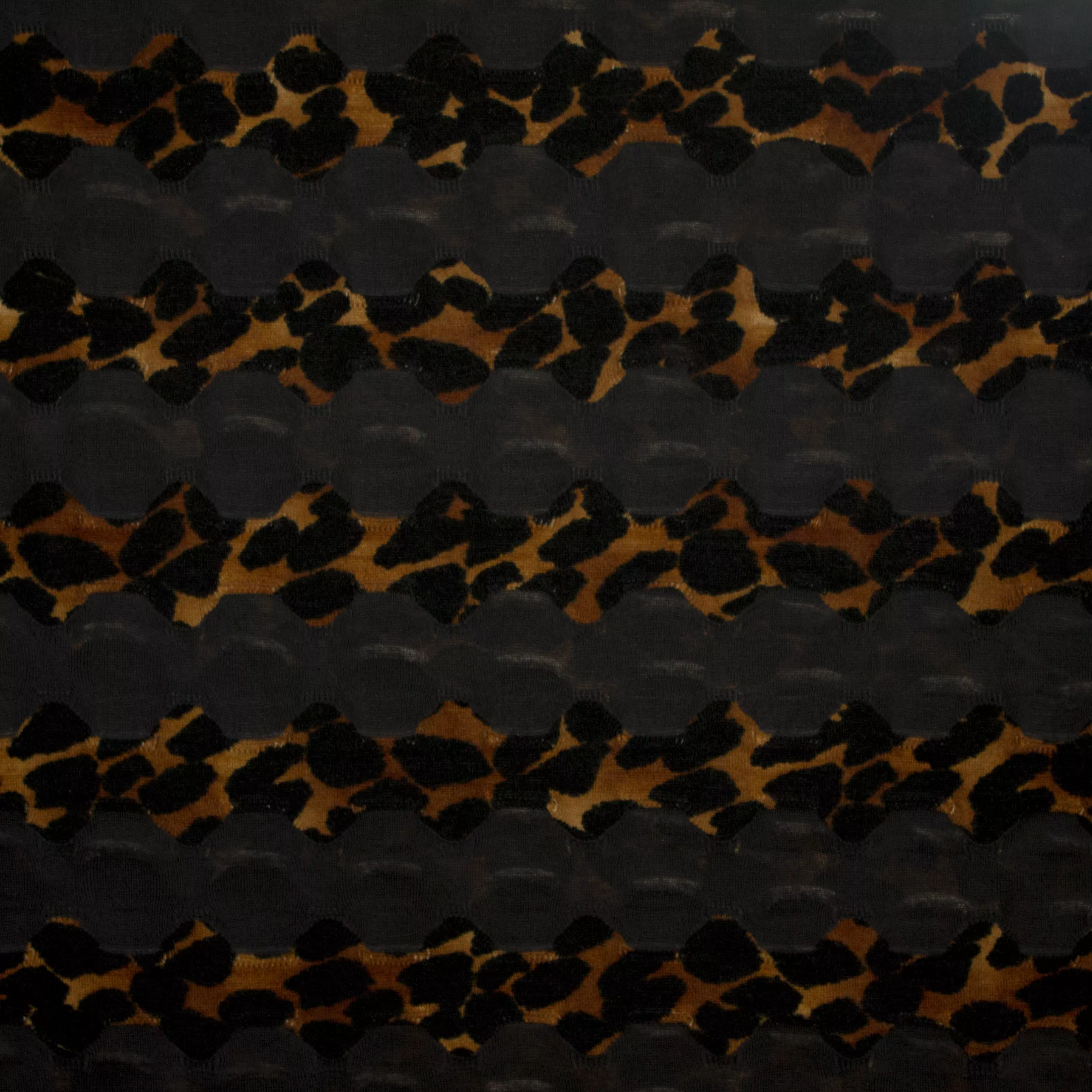 Gebreide tricot met gegolfde luipaardprint