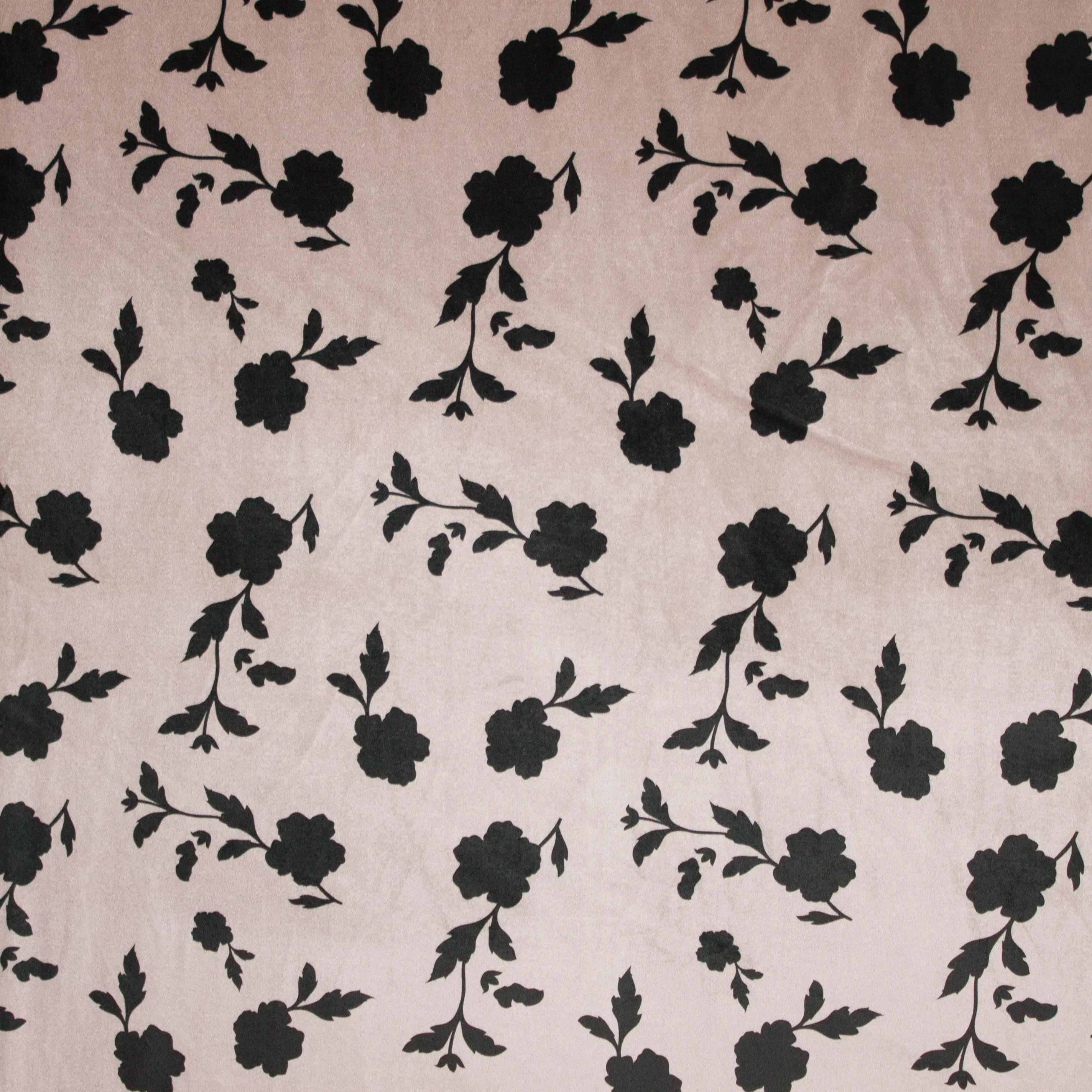 Oudroze fluweel met bloemenmotief