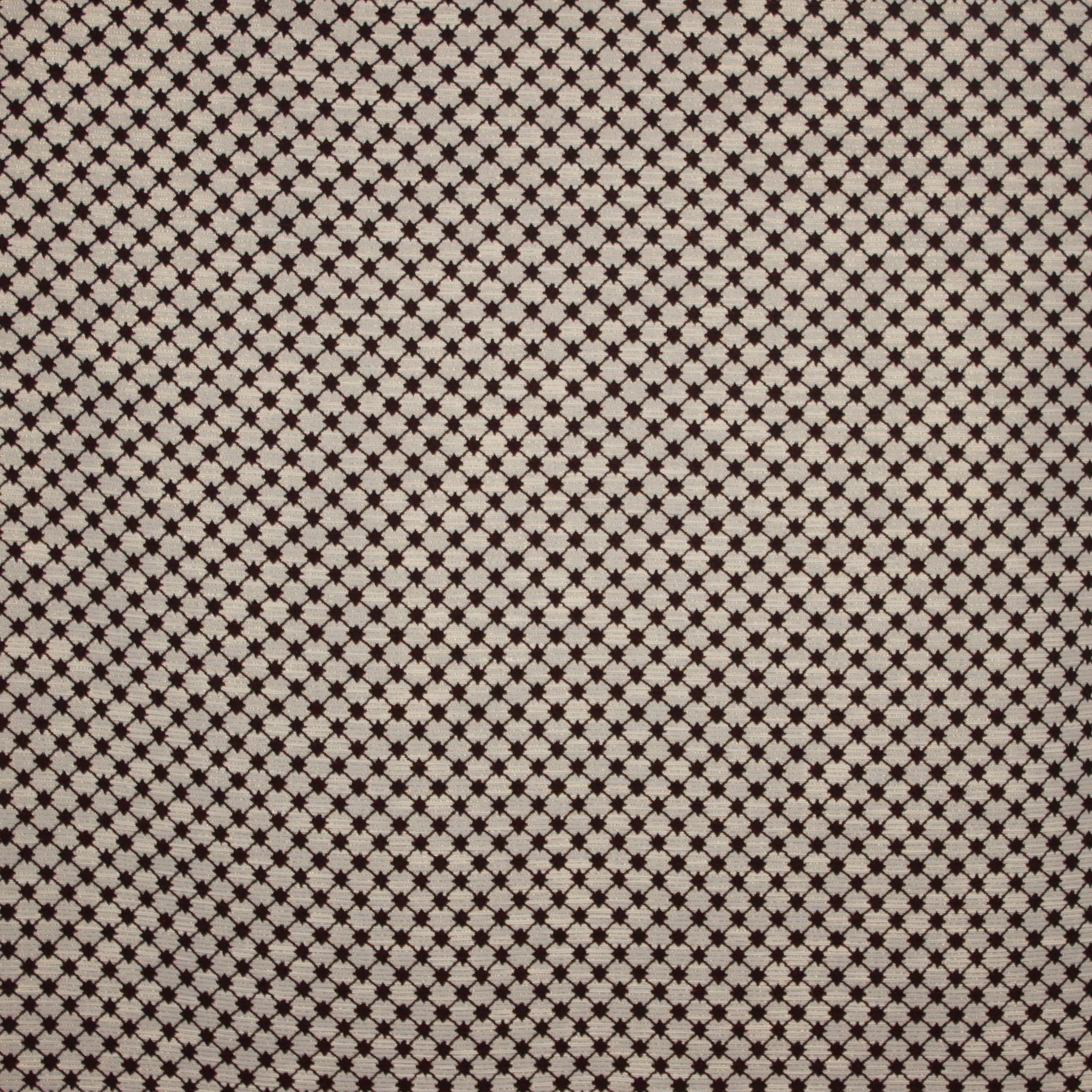 Jacquard in wit-goud-bordeaux