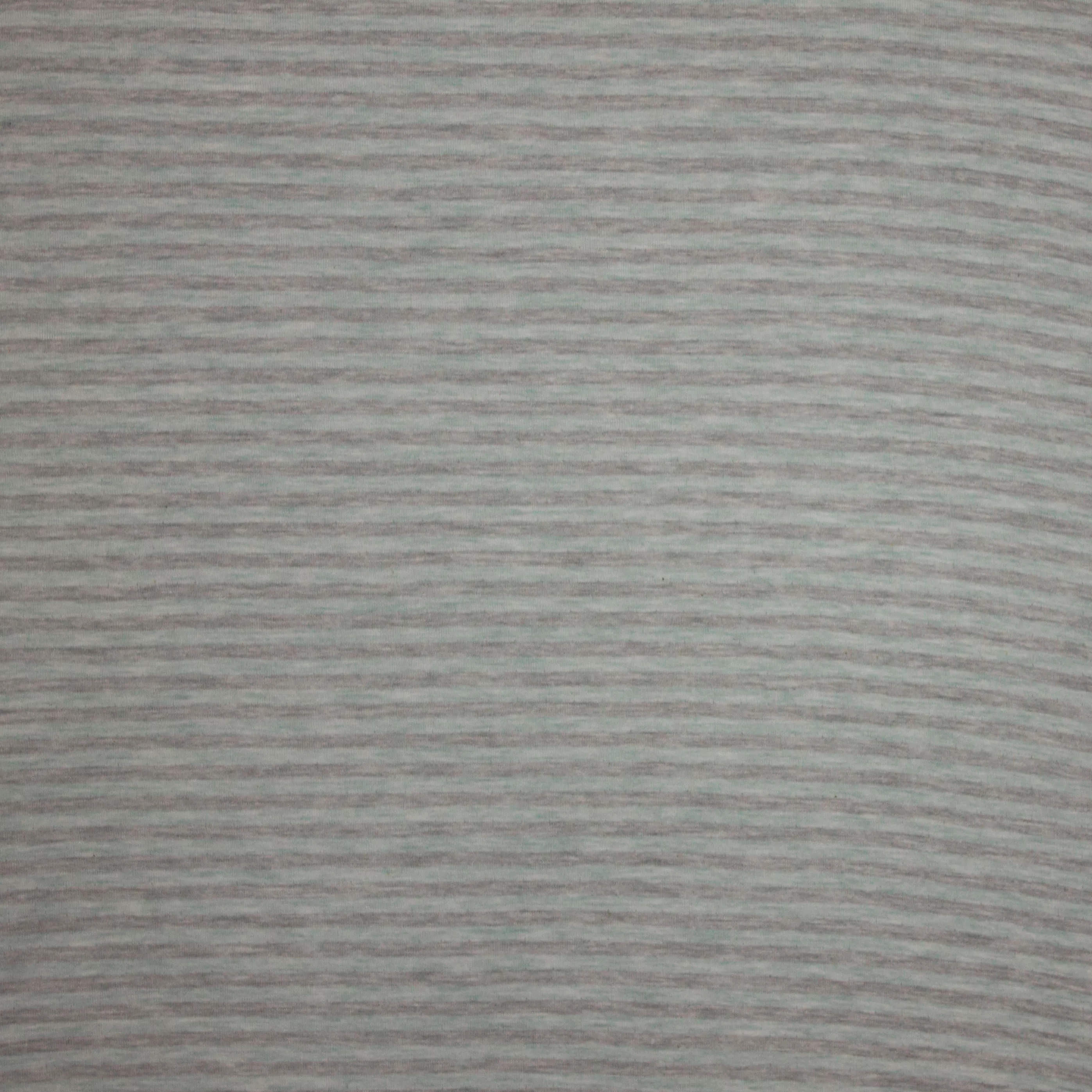 Tricot eco katoen double-face gestreept groen/grijs van Stenzo