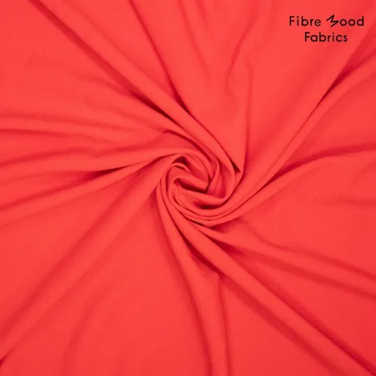 Crêpe effen rood - Fibre Mood