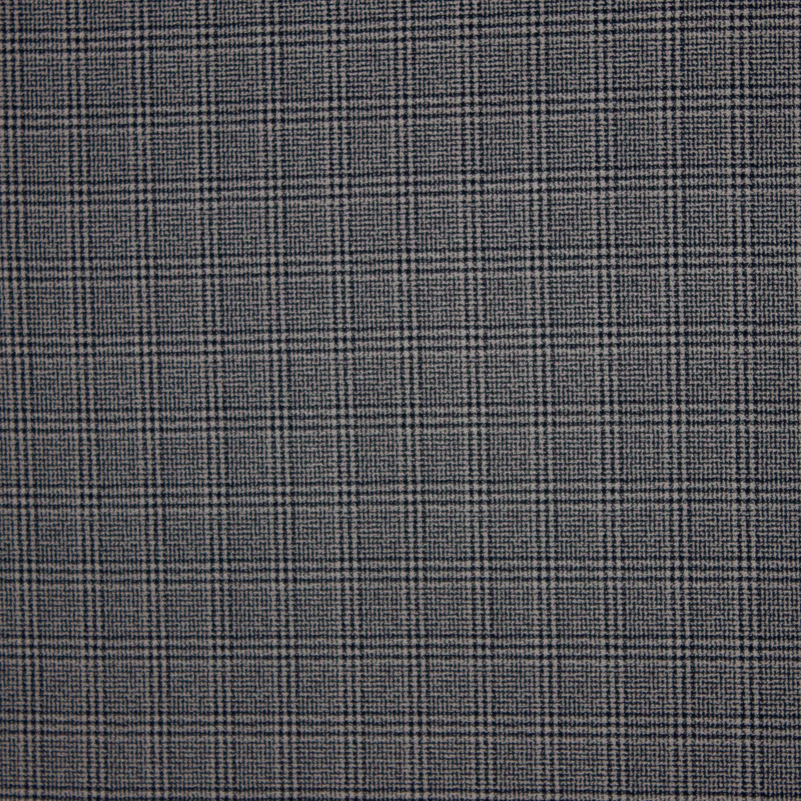 Viscose stof met prince de galles print in blauw