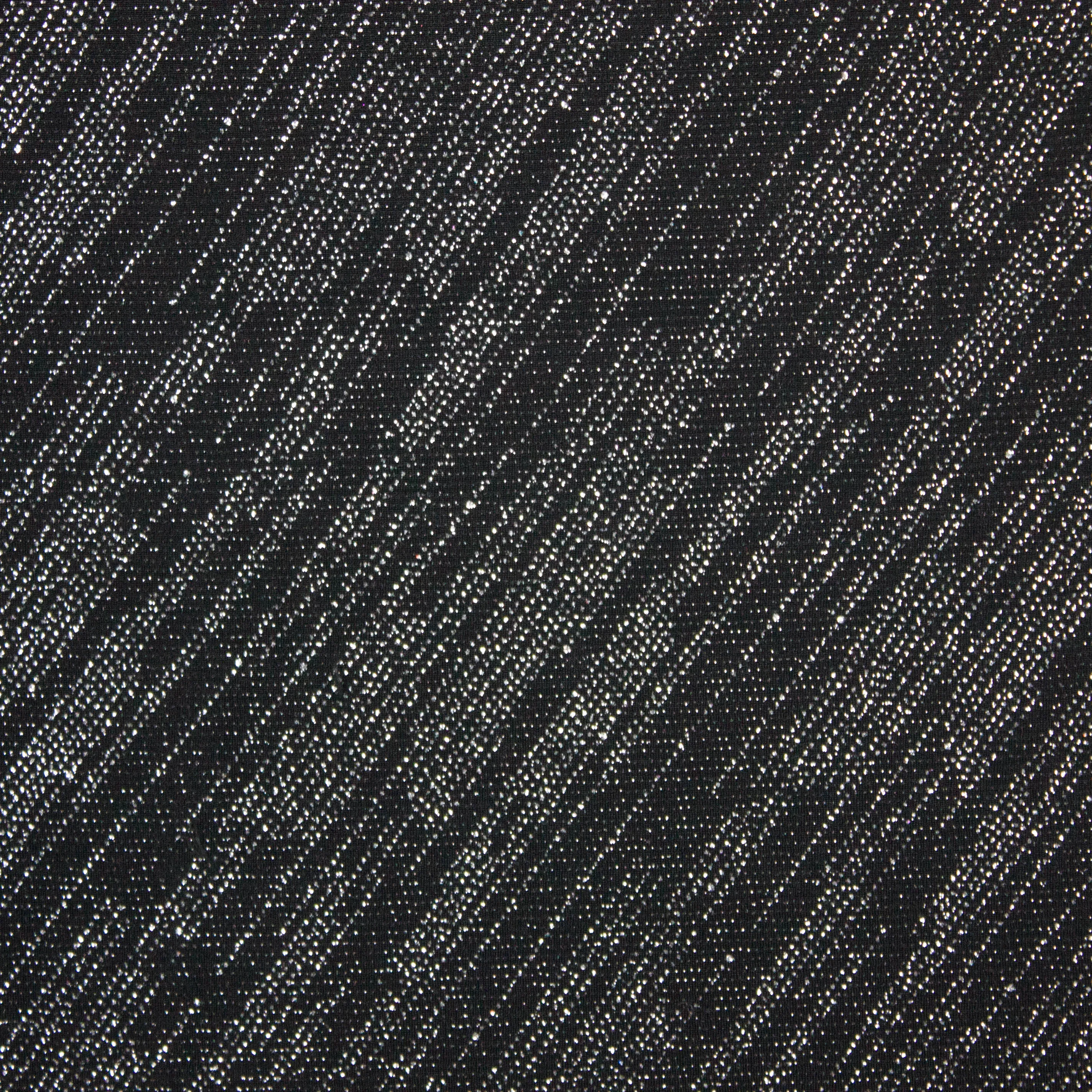Zwarte tricot met zilveren glitters