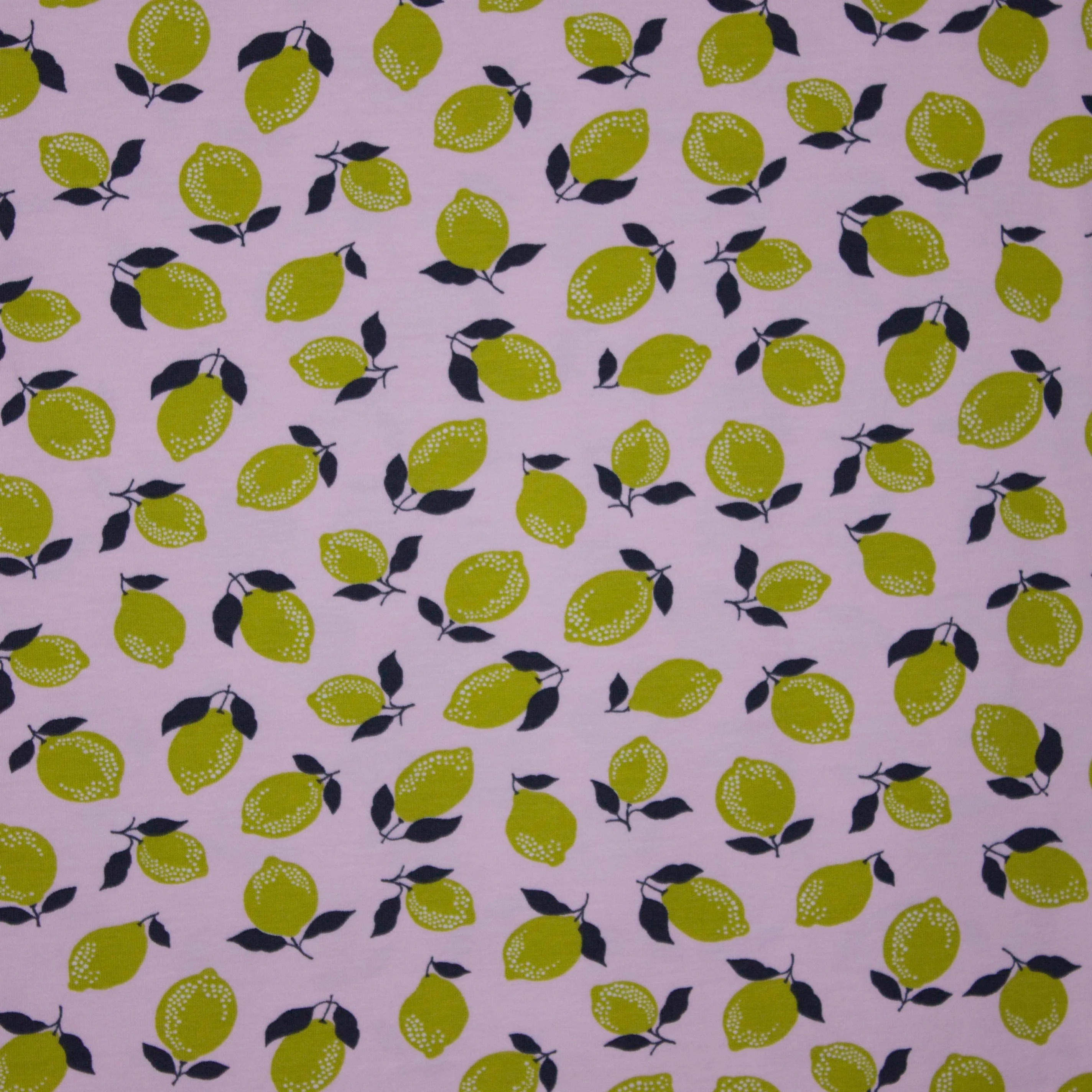 Lichtroze tricot met limoenen