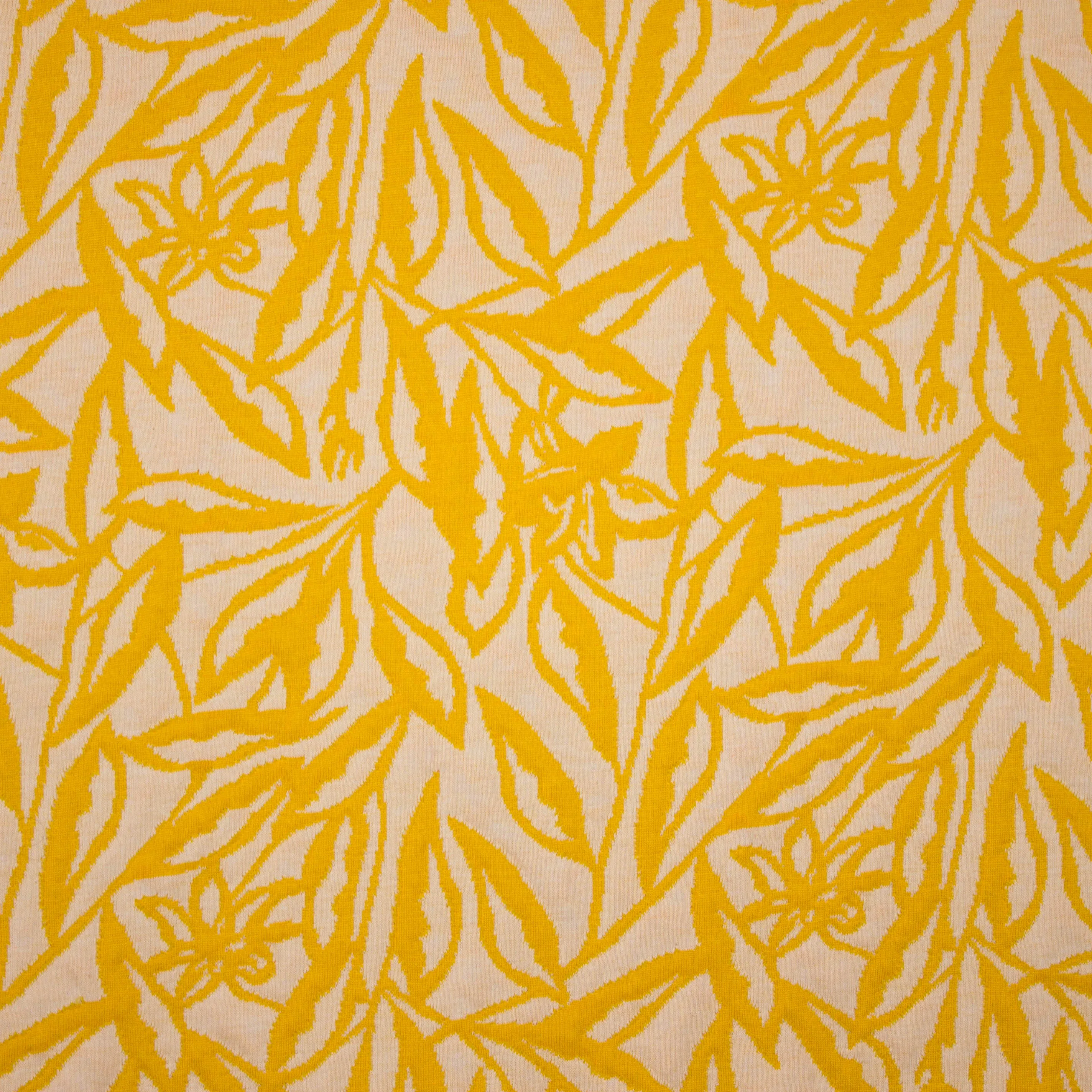 Ecru tricot met planten in geweven van La Maison Victor