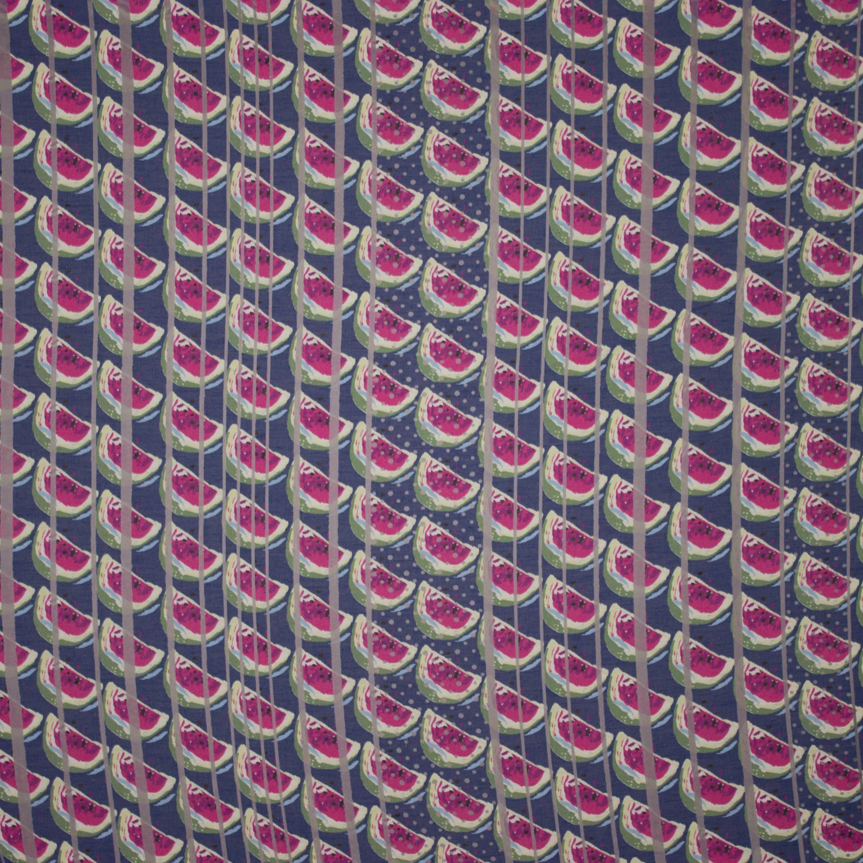 Viscose voile in blauw met print van Milliblu's