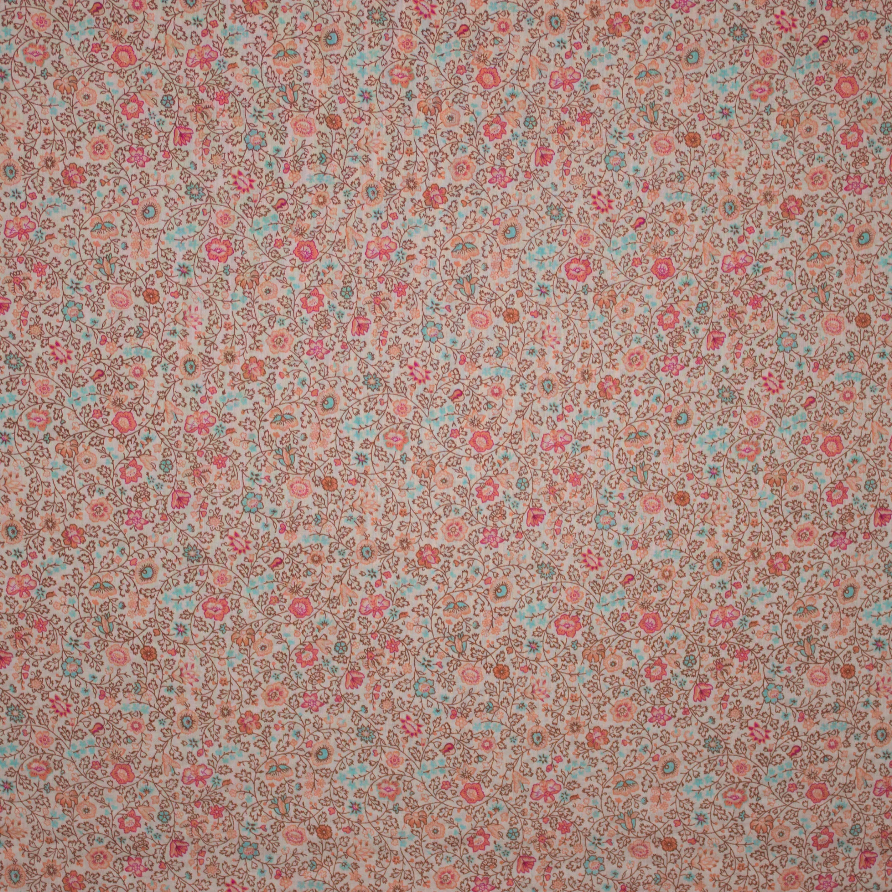 Viscose / katoentje met veelkleurige bloemenprint van 'Millliblu's'