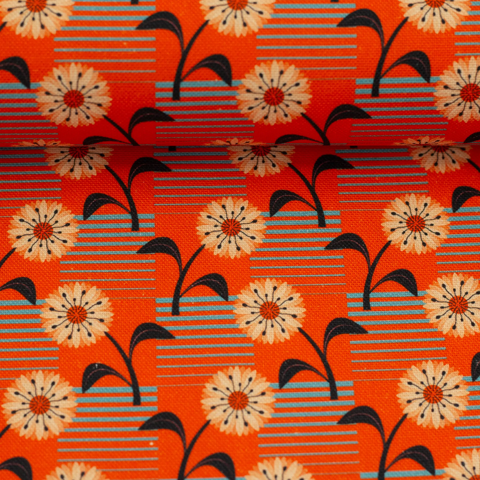 Canvas oranje met print 'Rocha'