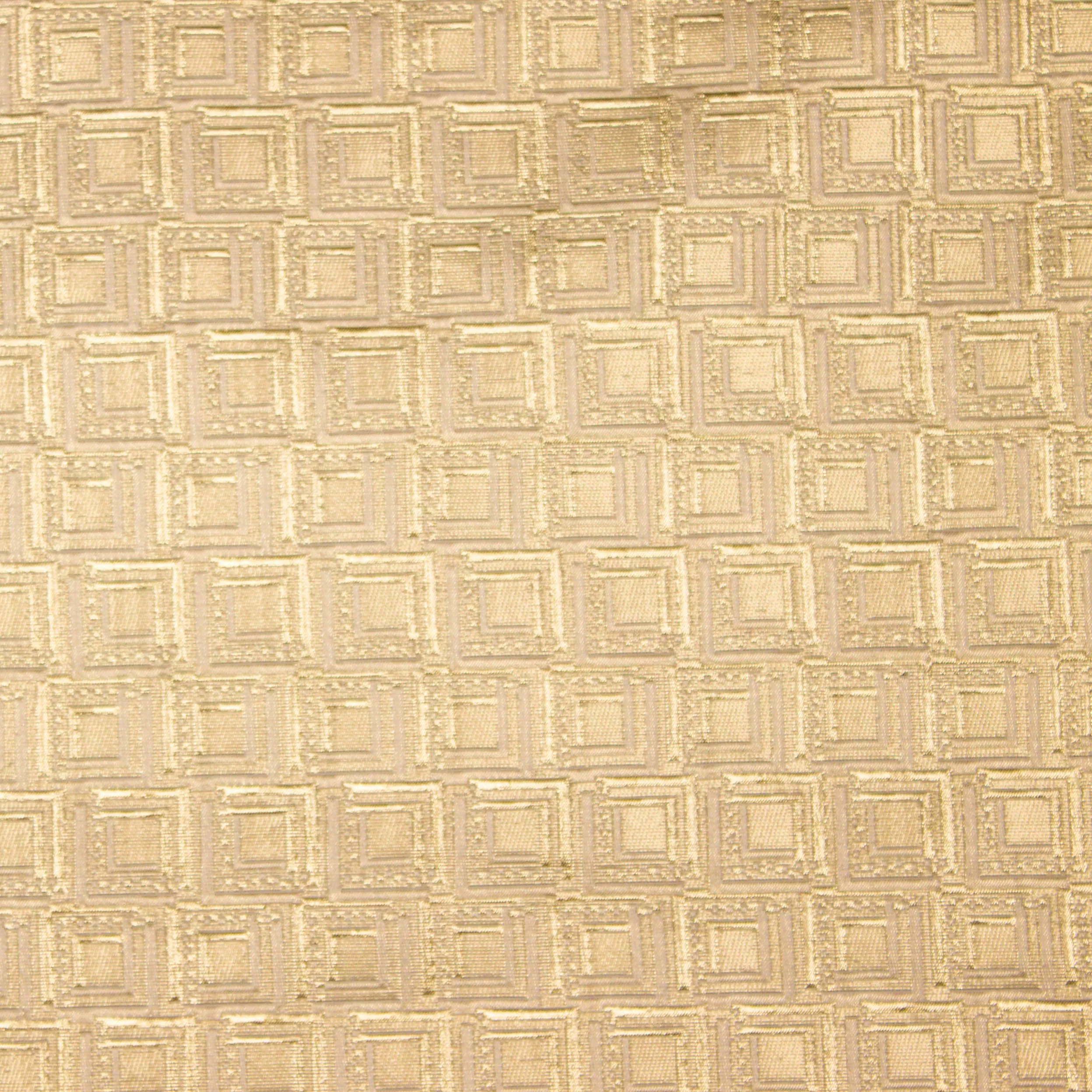 Italiaans jacquard met gouden en beige abstract motief