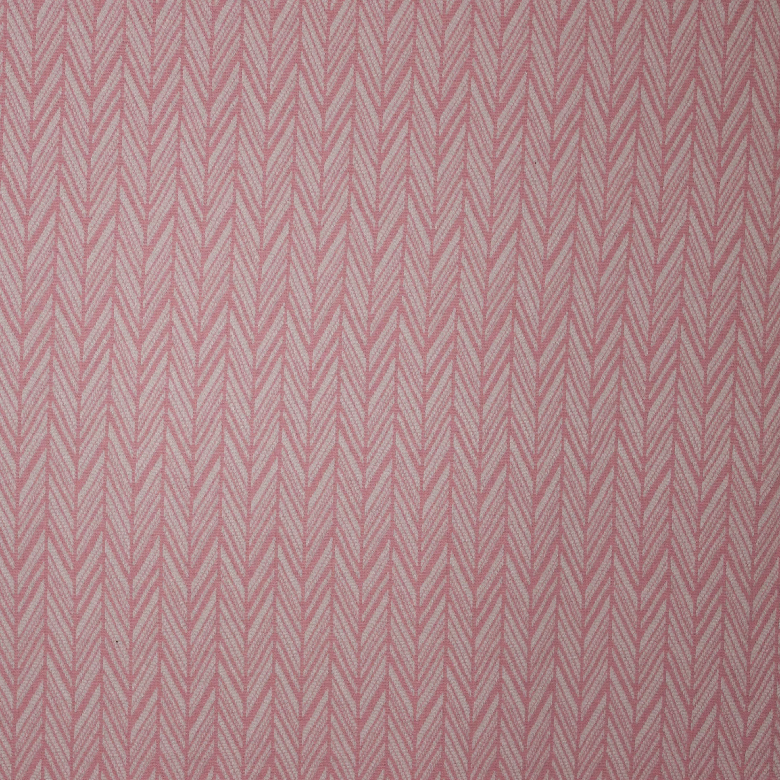 Jacquard roze tricot met wit streepjes motief