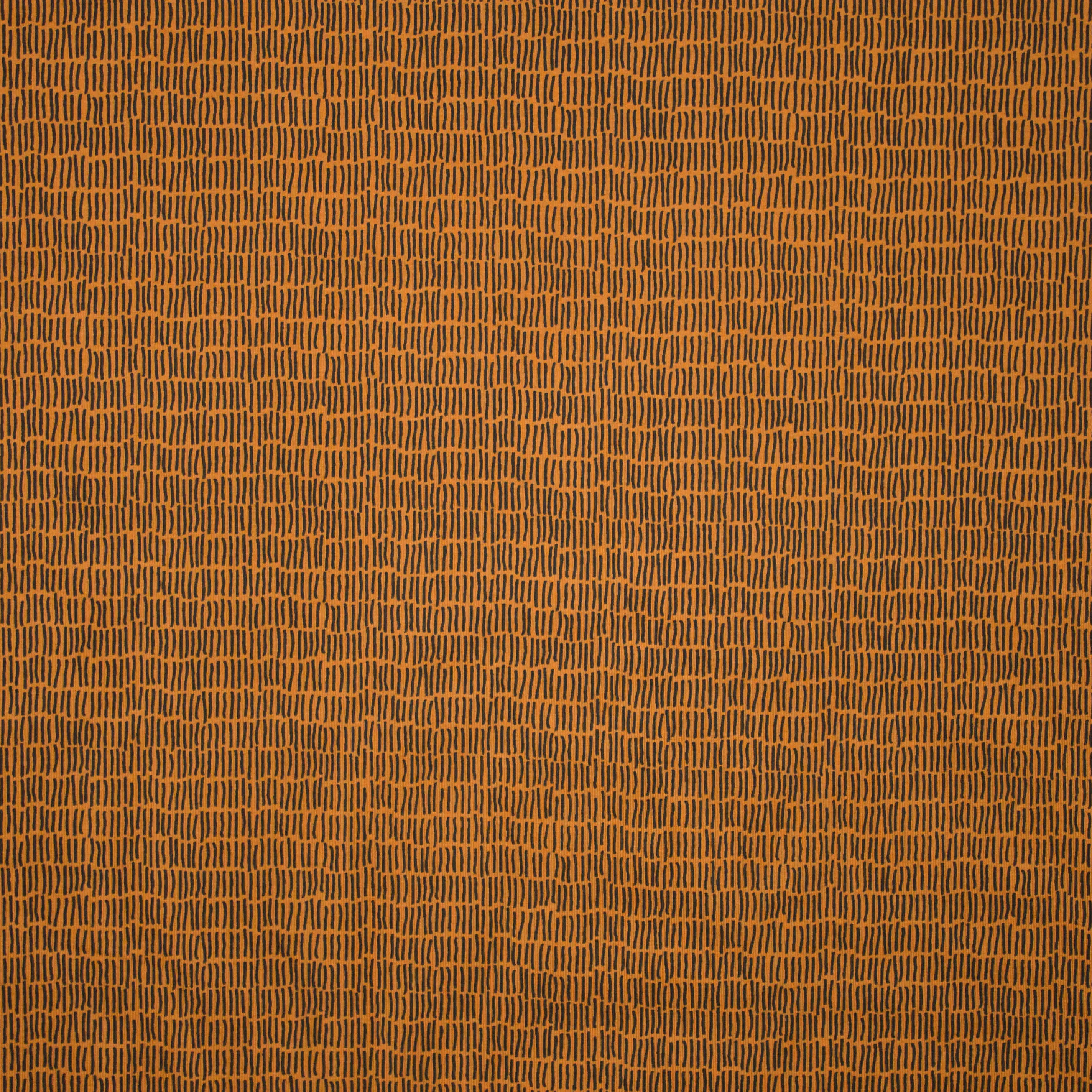 Camel tricot met zwarte streepjes van 'Lillestoff'
