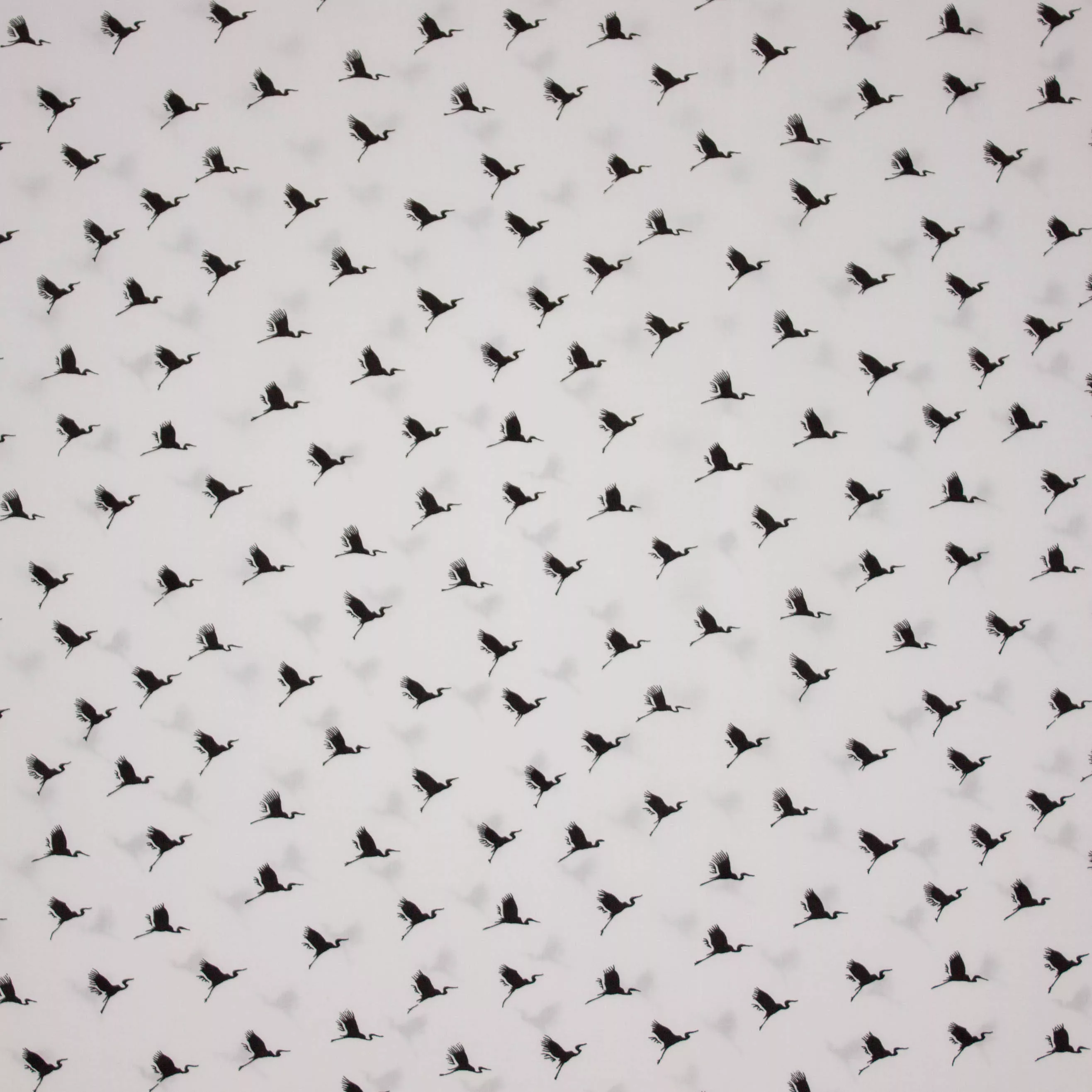 Witte viscose met ibis motief