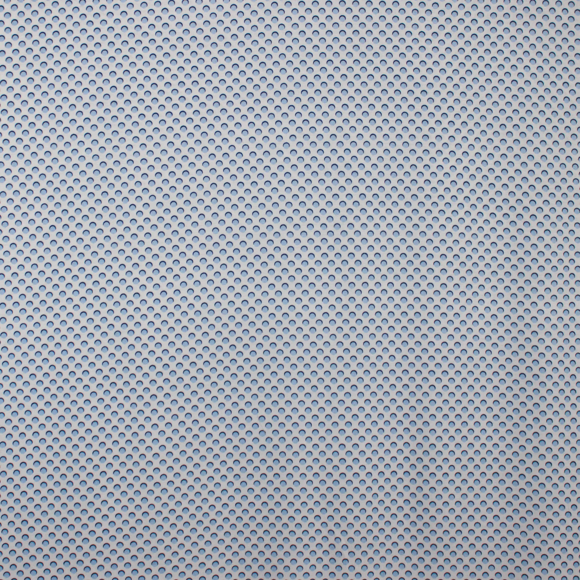 Witte rekbare viscose met bolletjes motief