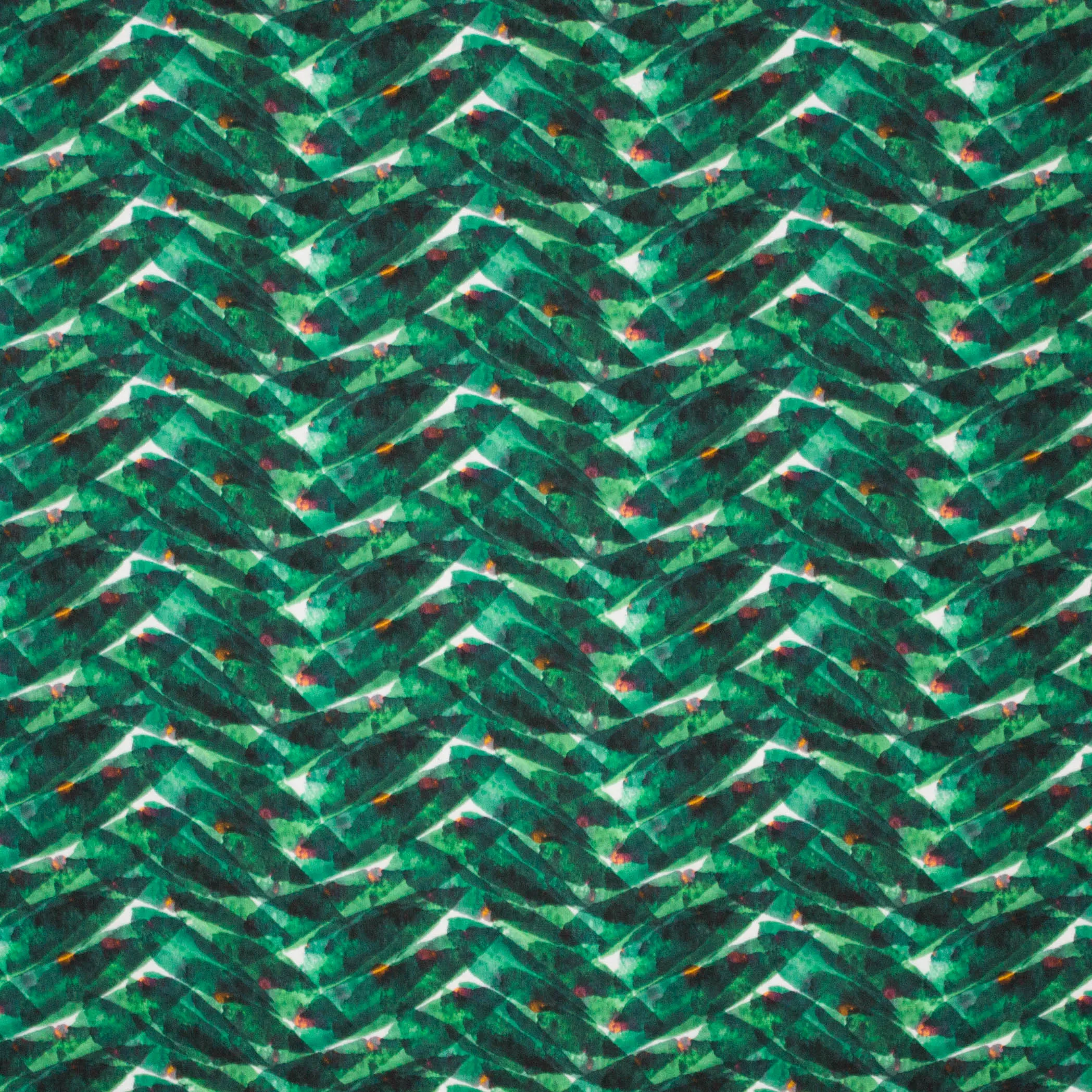 Viscose tricot met abstracte tekening