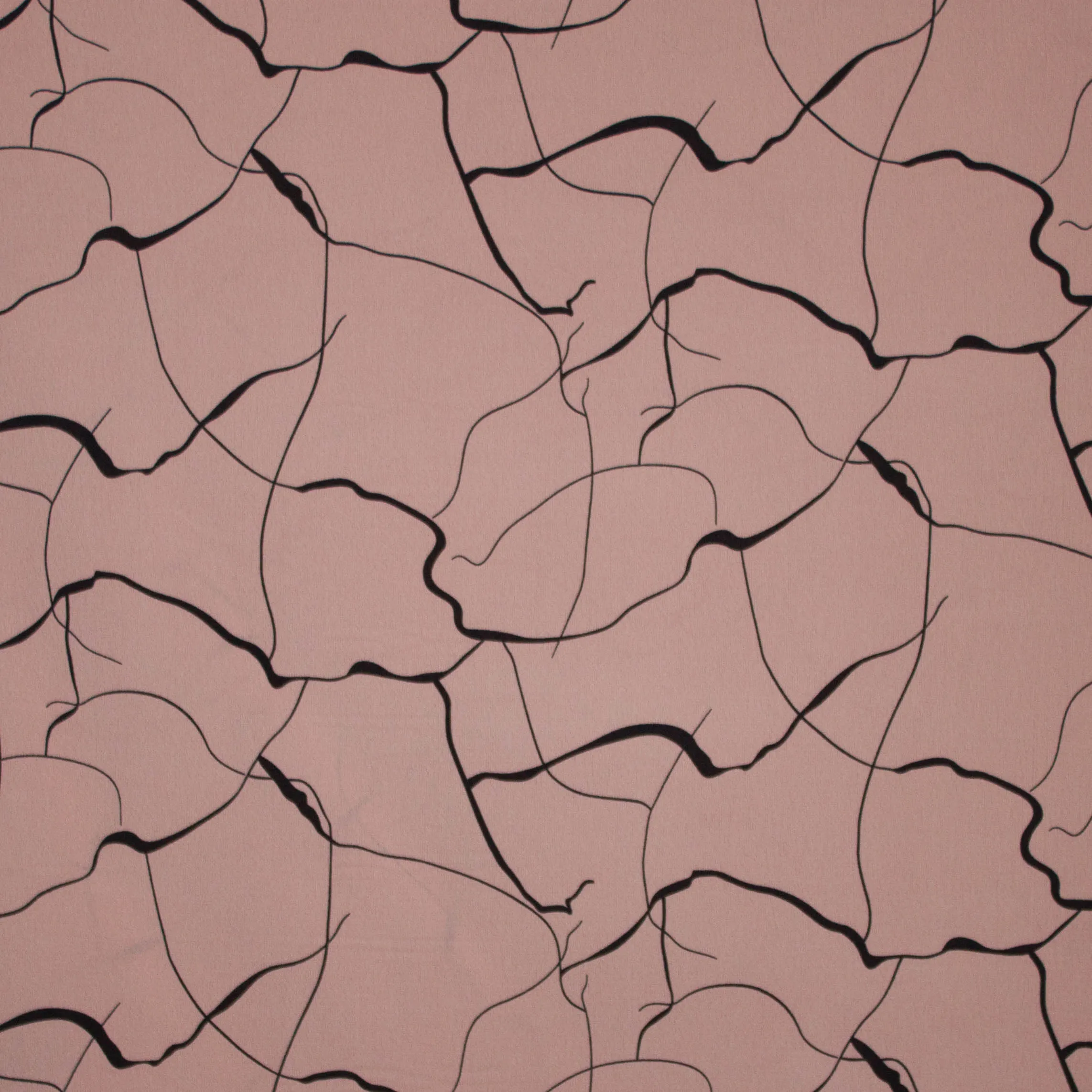 Soepele polyester met abstracte tekening