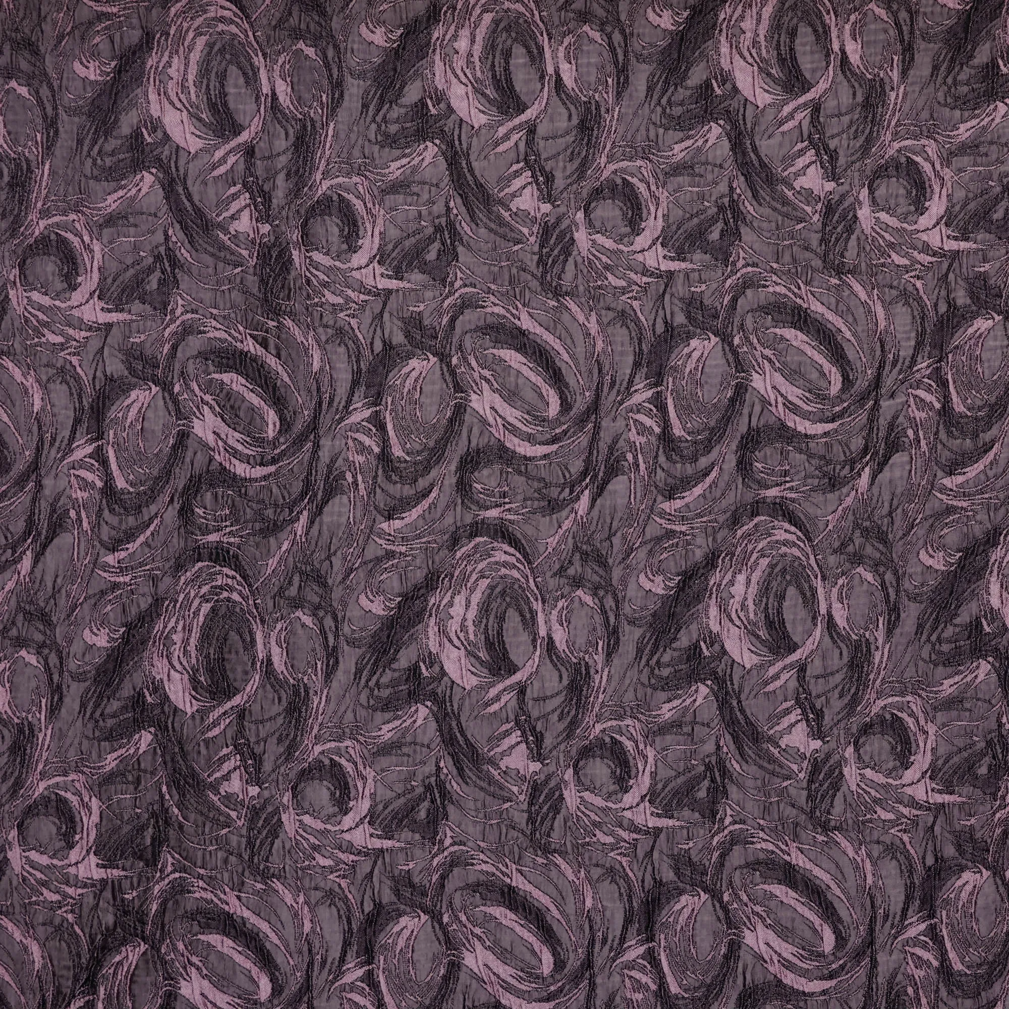 Jacquard glinsterend dubbelzijdig roze met krullen