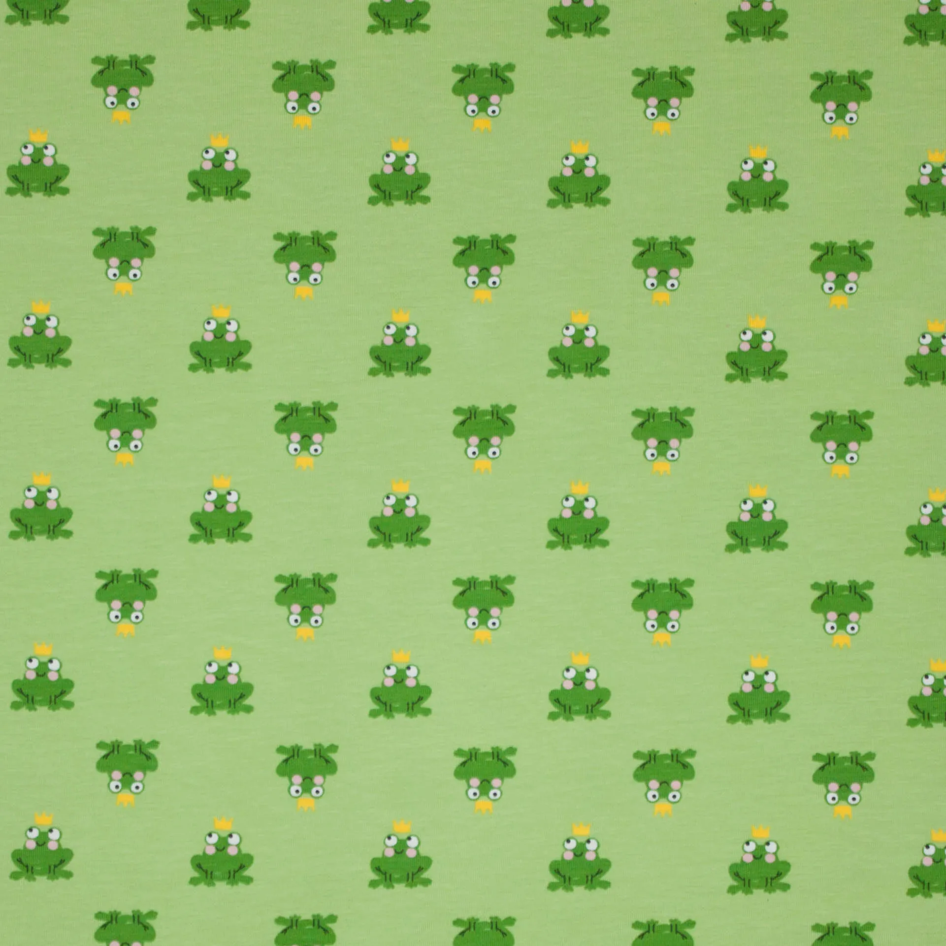 Lichtgroene tricot met kikker motief