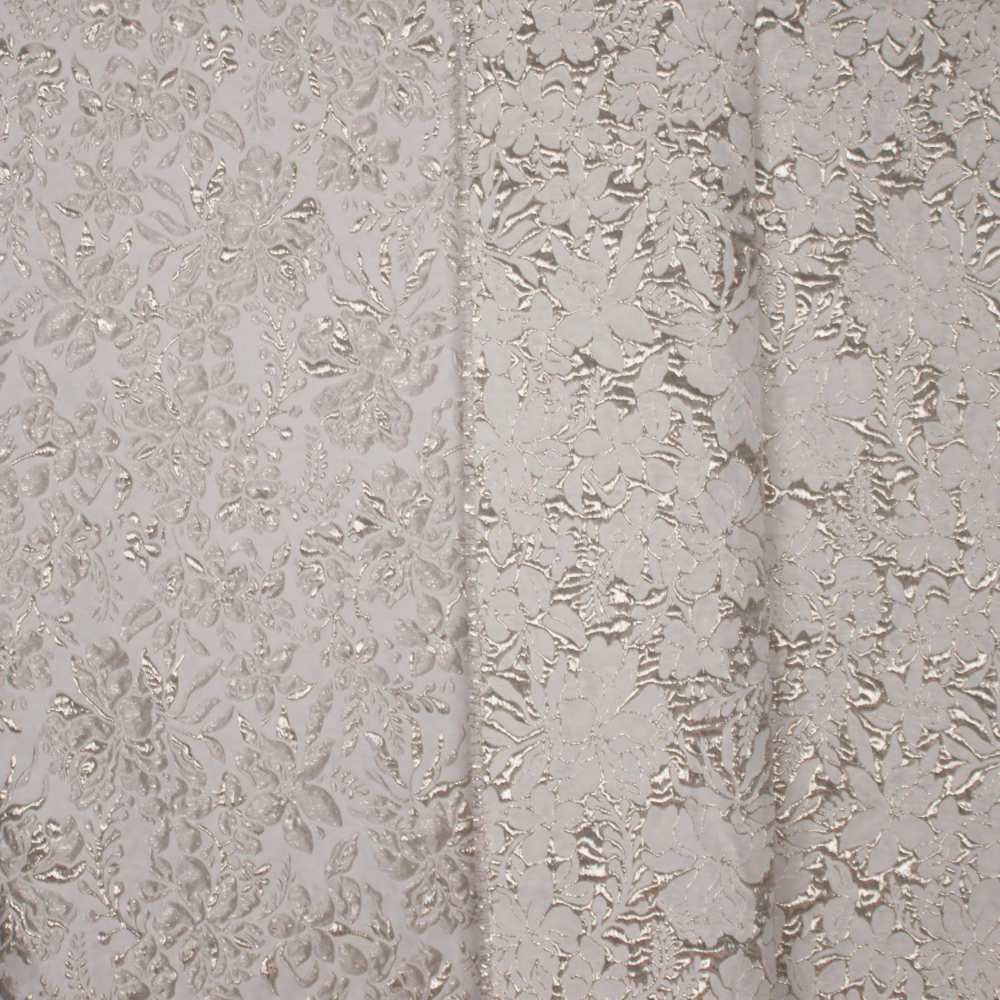 Jacquard double face beige bloemen motief