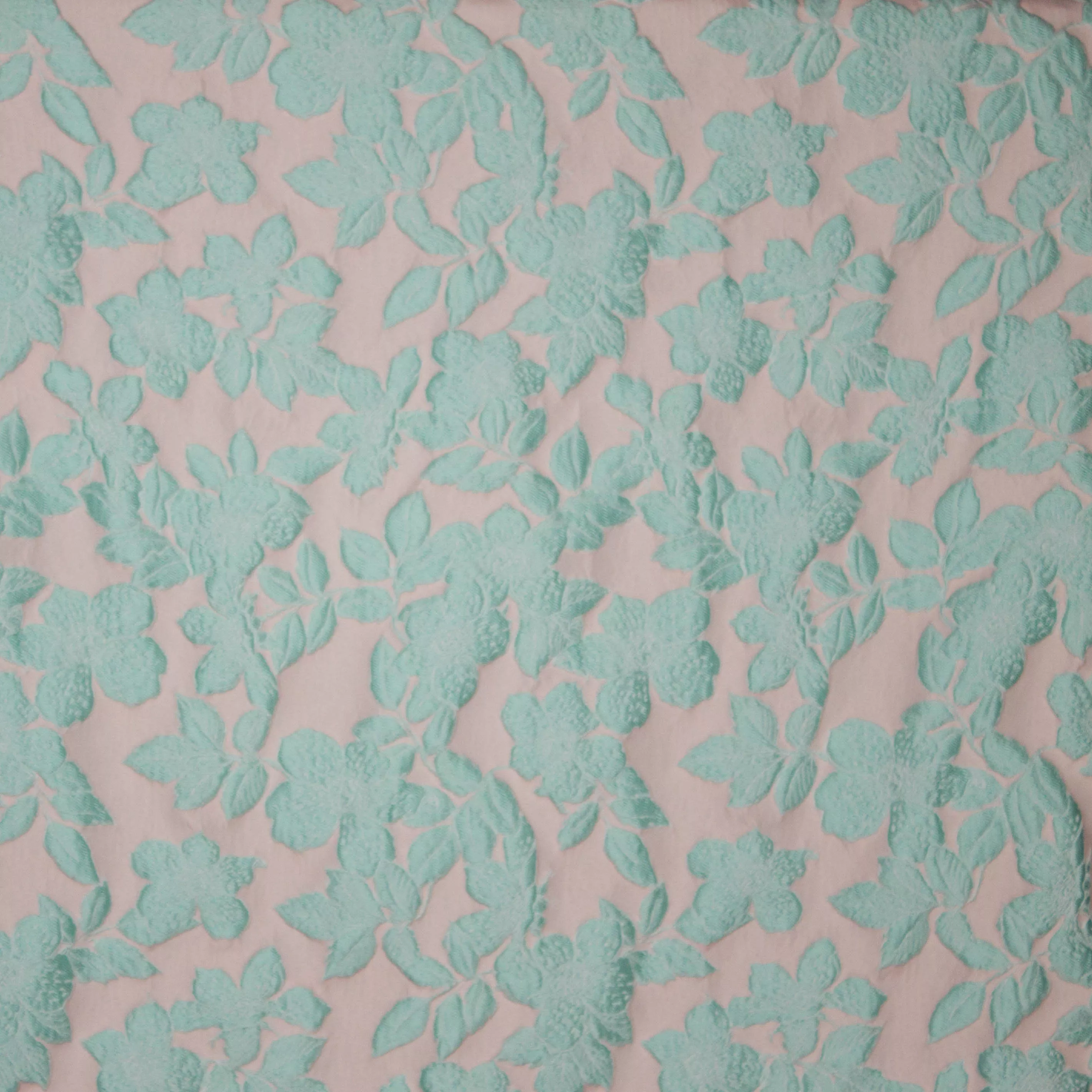 Jacquard roze munt bloemen motief