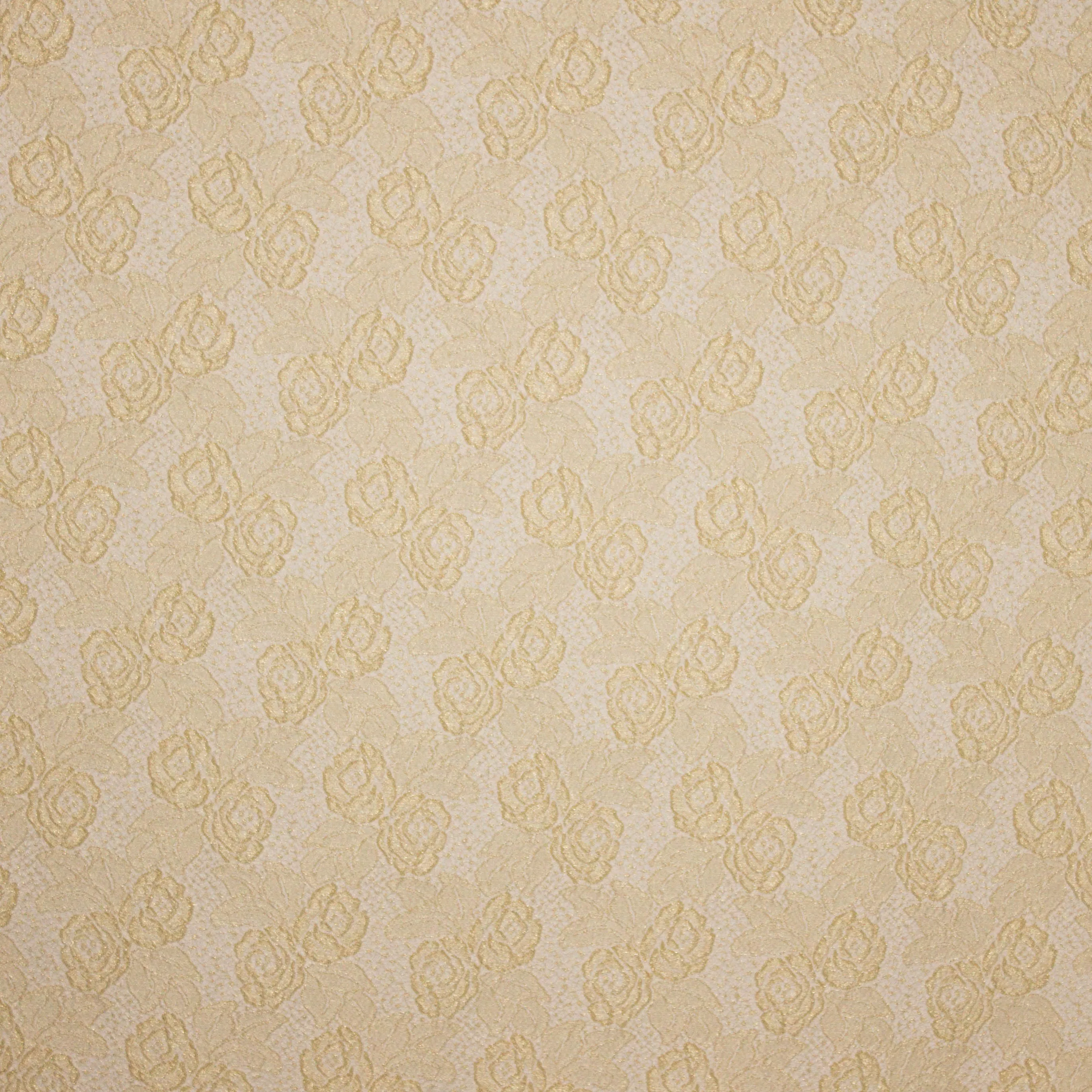 Jacquard goud glinster rozen motief
