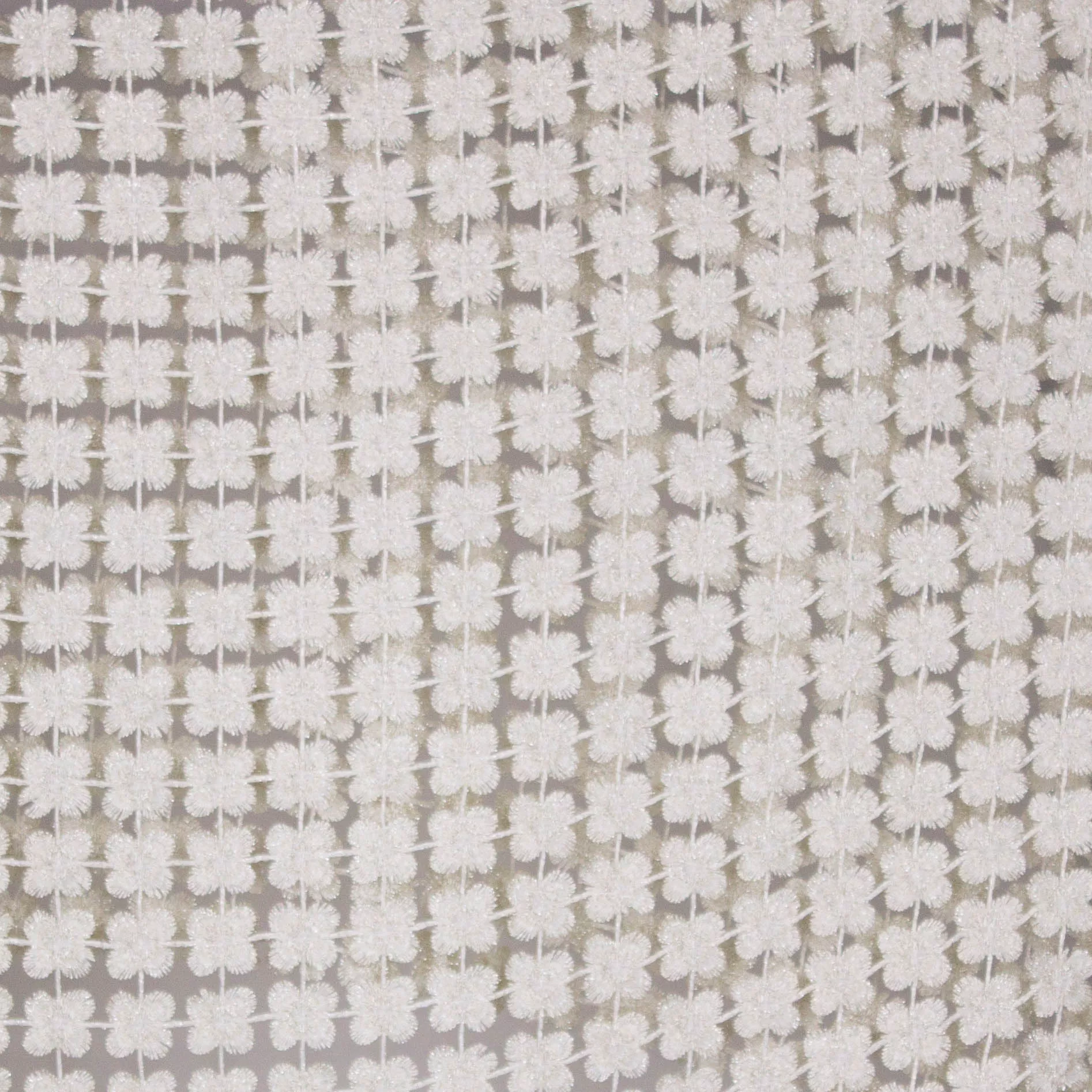 Kant beige bloemetjes zilverdraad