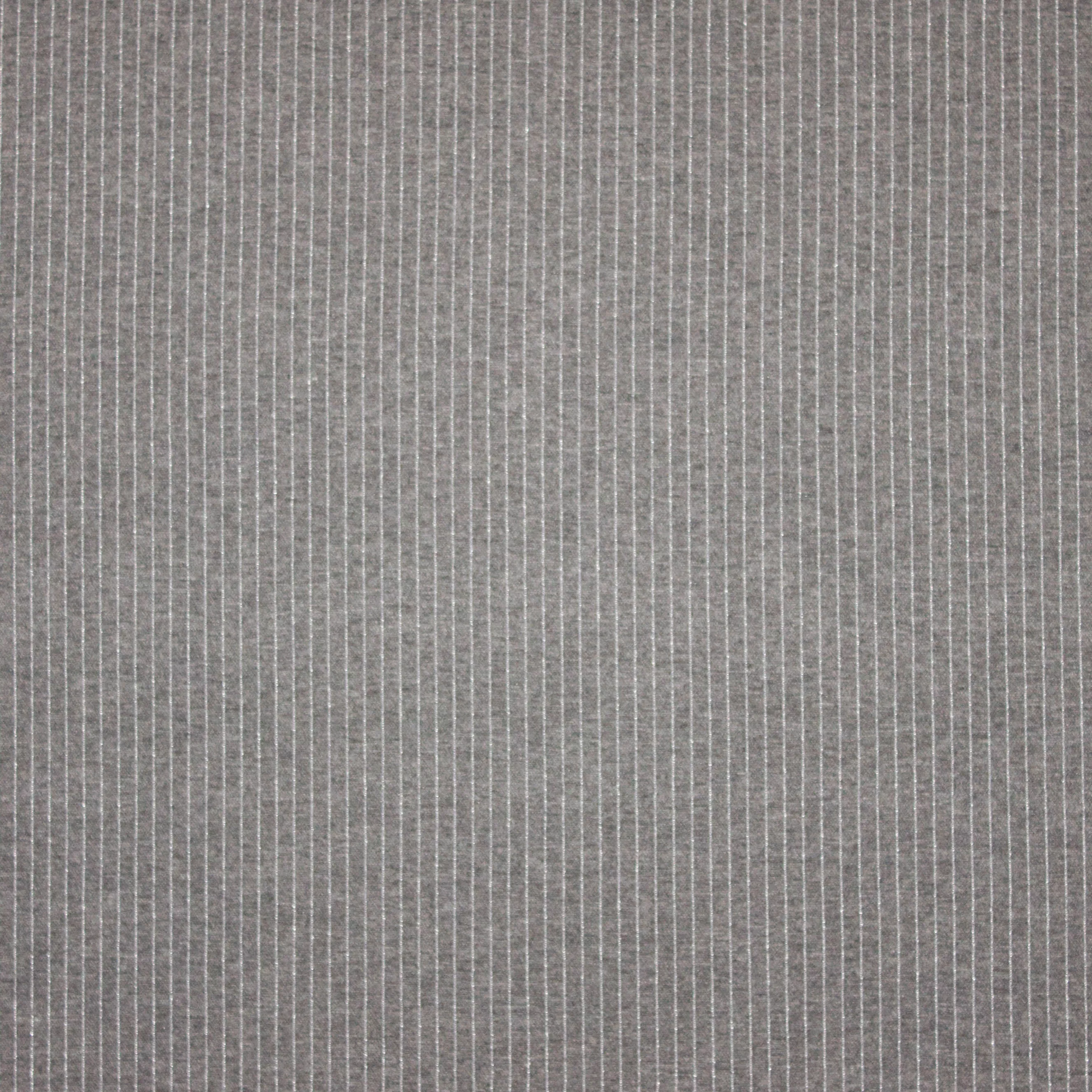 Grijze tricot met zilveren glitter streepjes