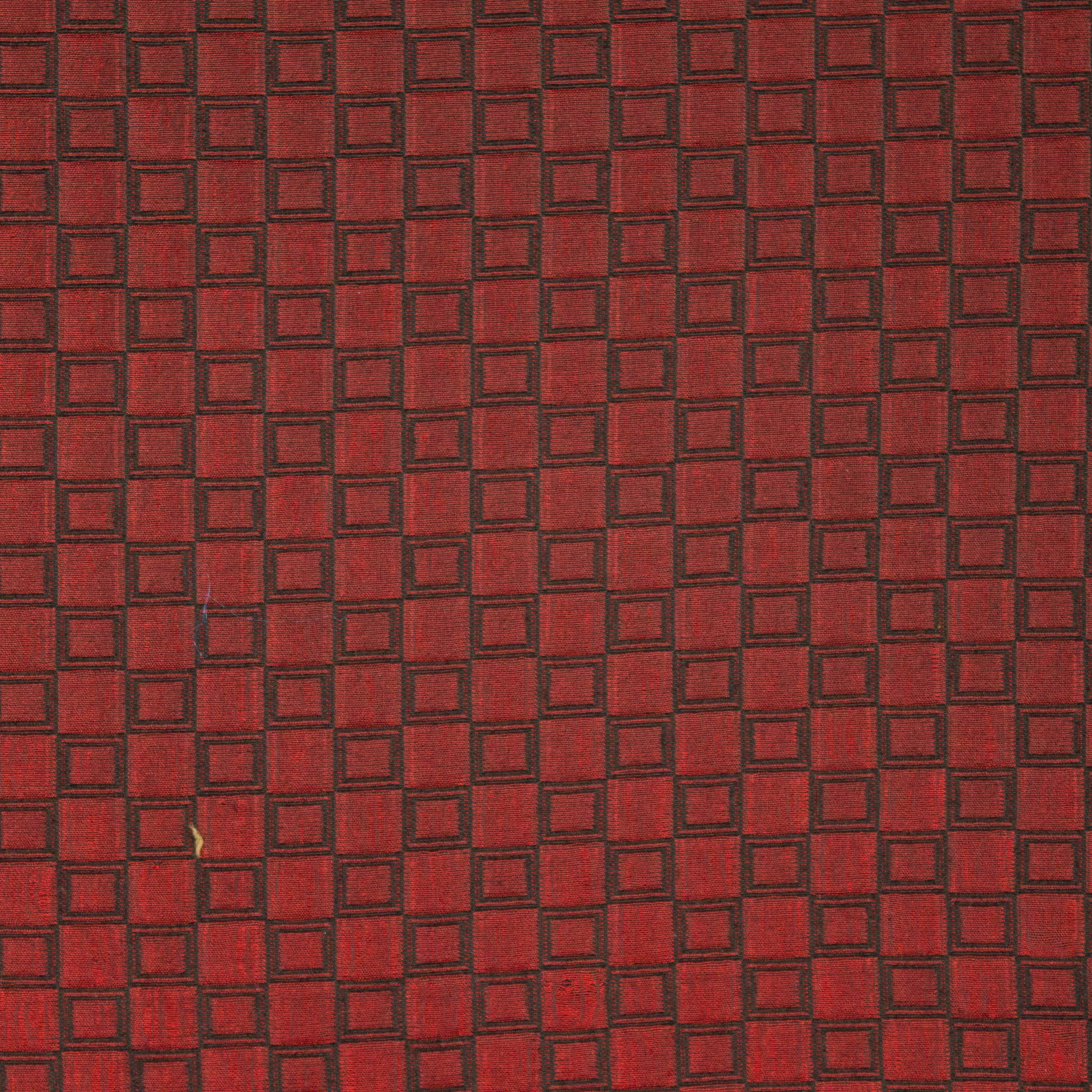Bordeaux jacquard met vierkanten