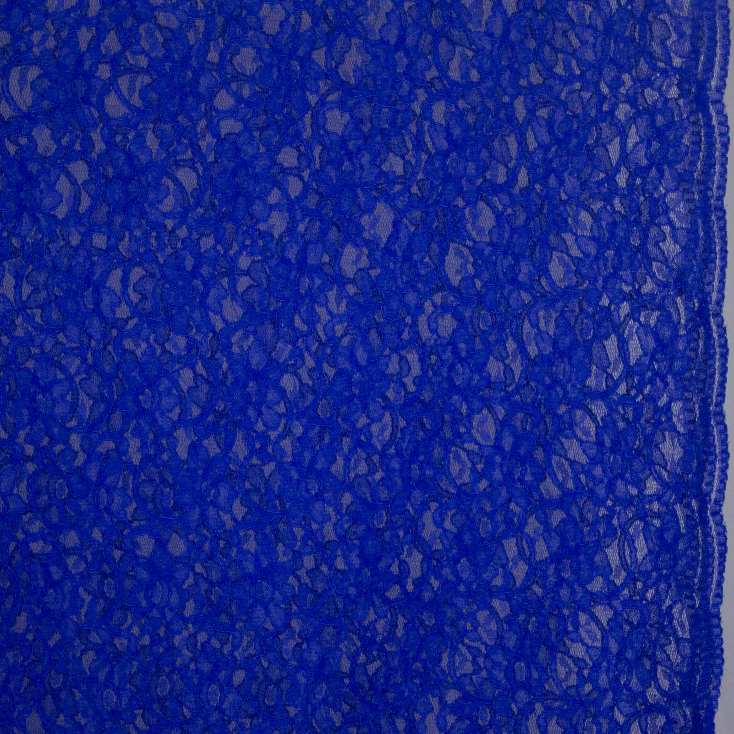 Kant fel blauw bloemen