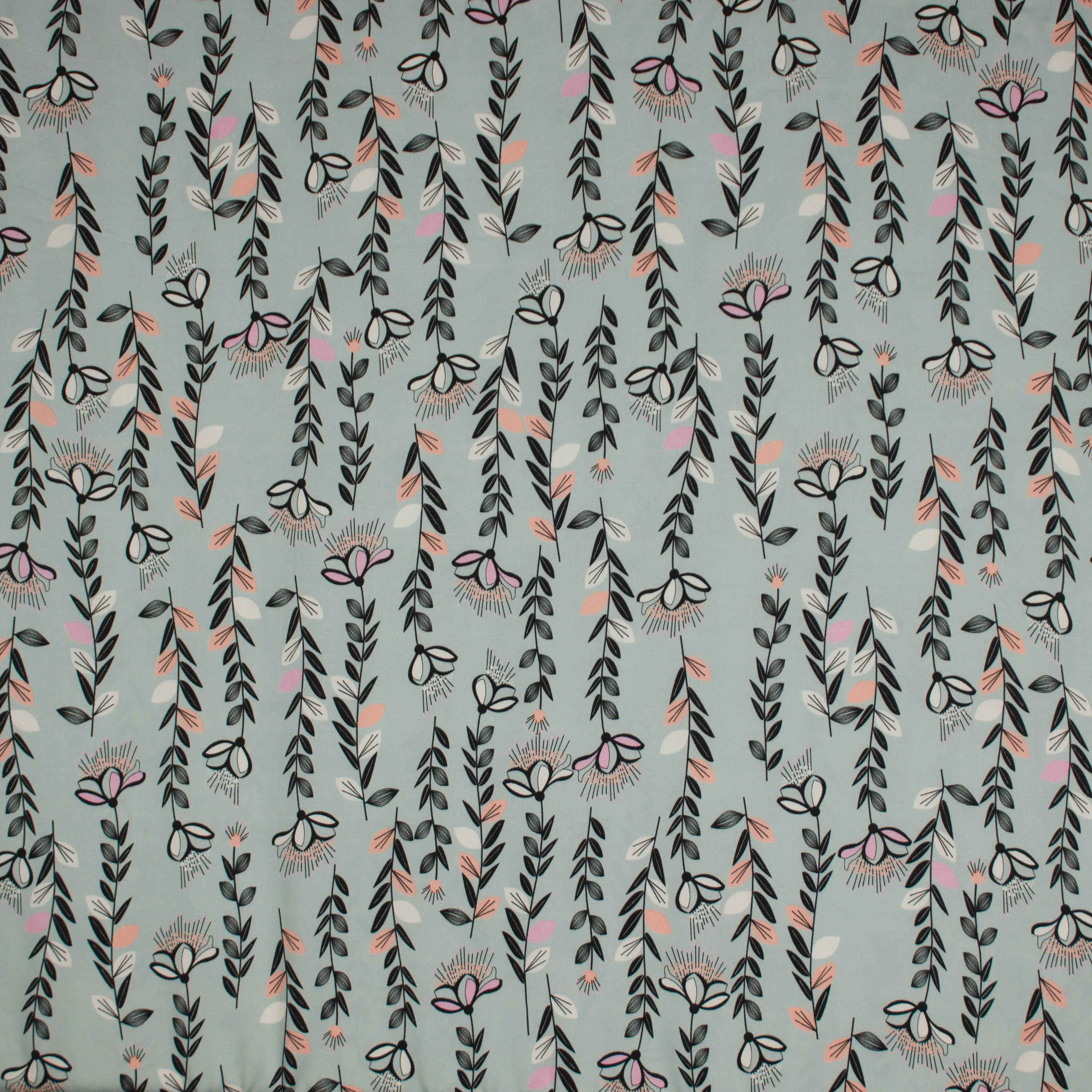 Muntkleurige viscose met bloemen print van 'La Maison Victor'