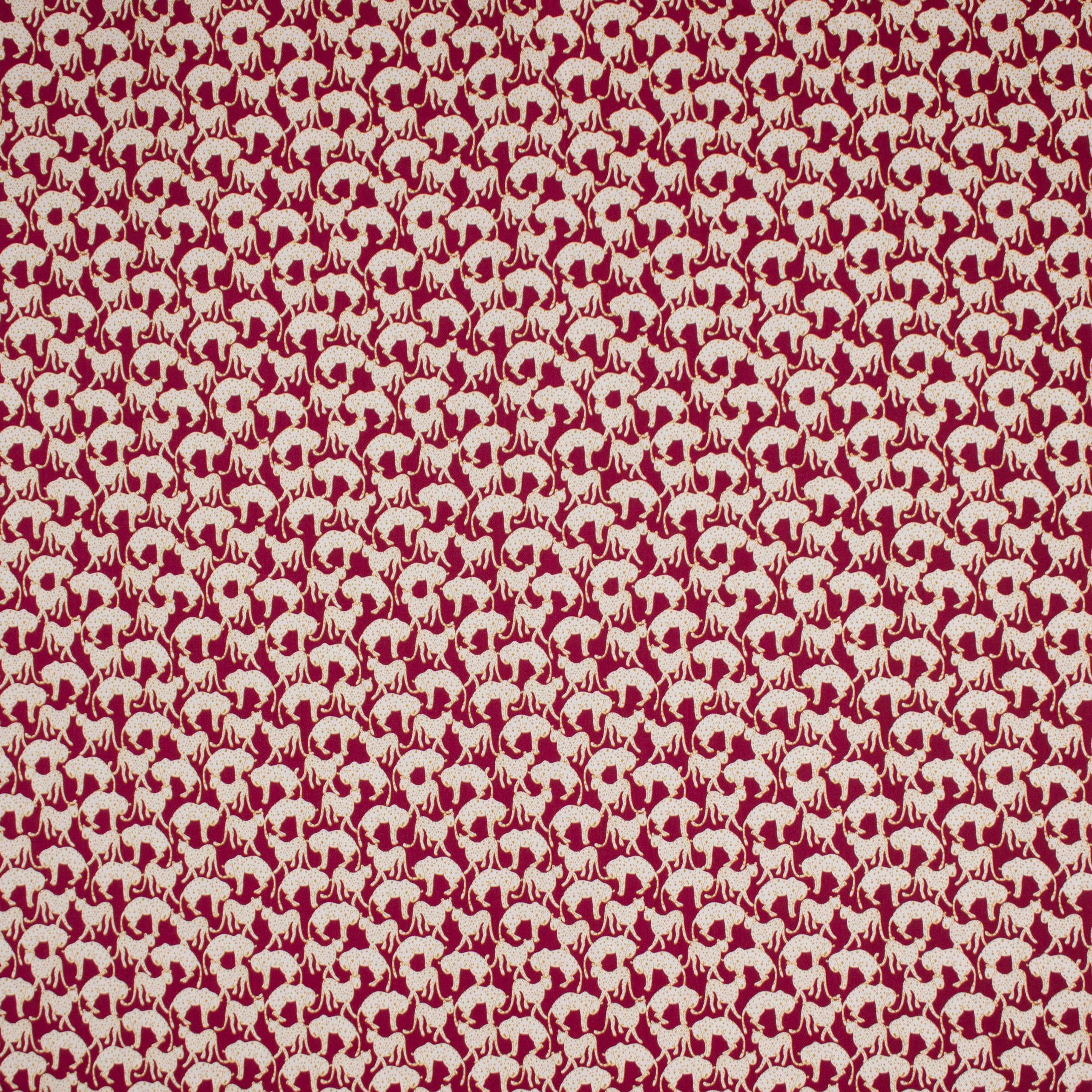 Bordeaux viscose met luipaardprint van 'La Maison Victor'